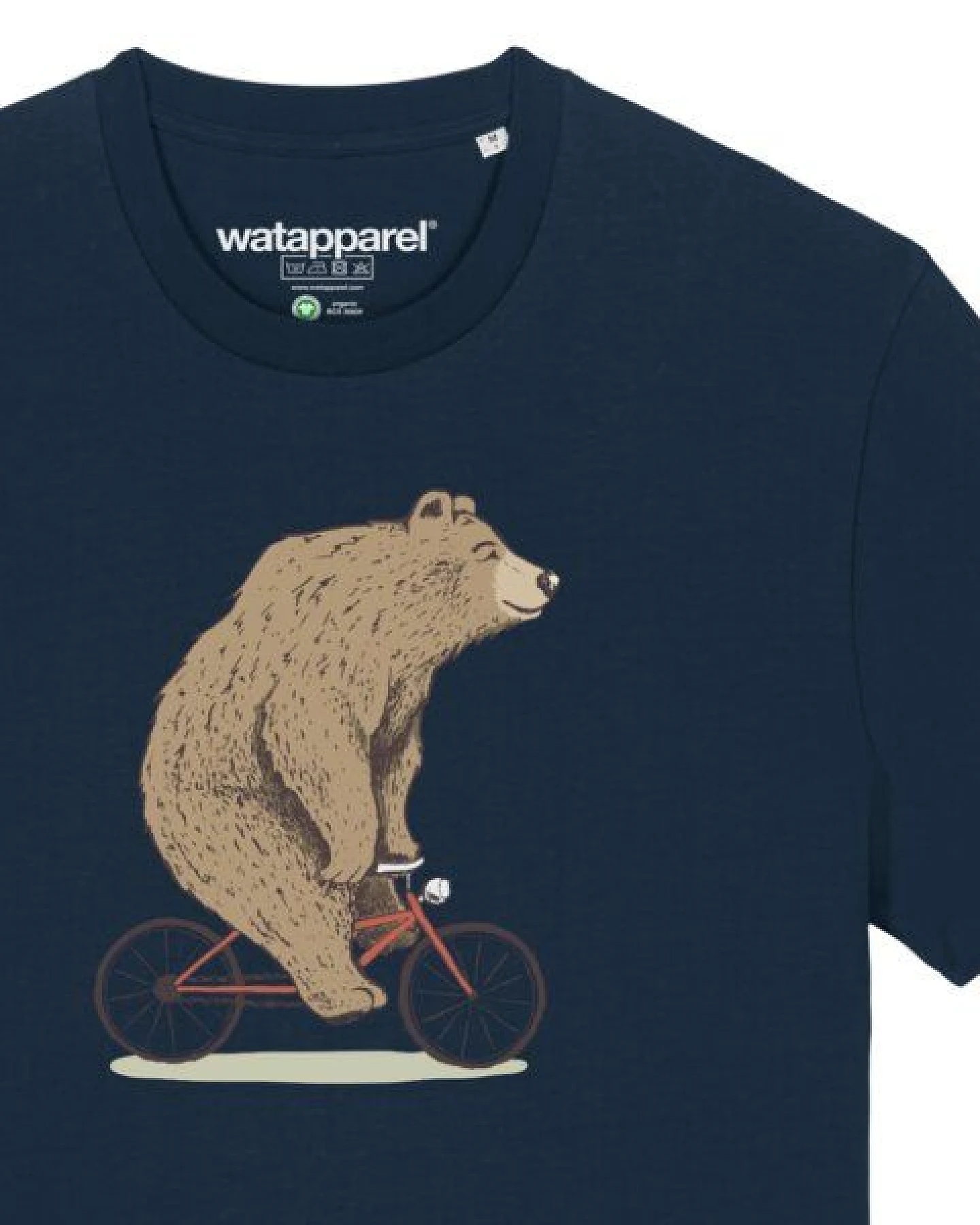 watapparel T-Shirt Unisex Fahrradbär – Ansicht 3