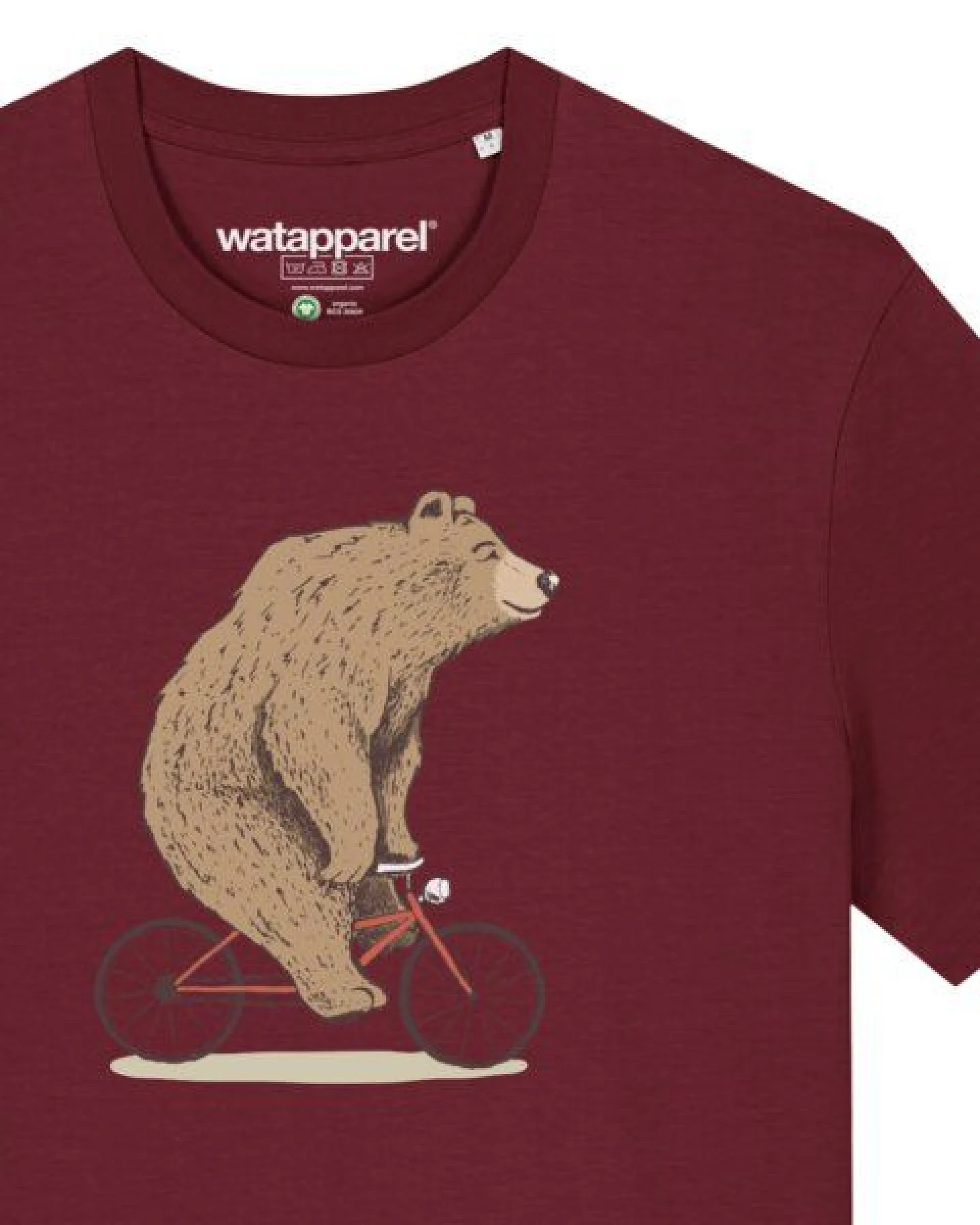 watapparel T-Shirt Unisex Fahrradbär – Ansicht 3