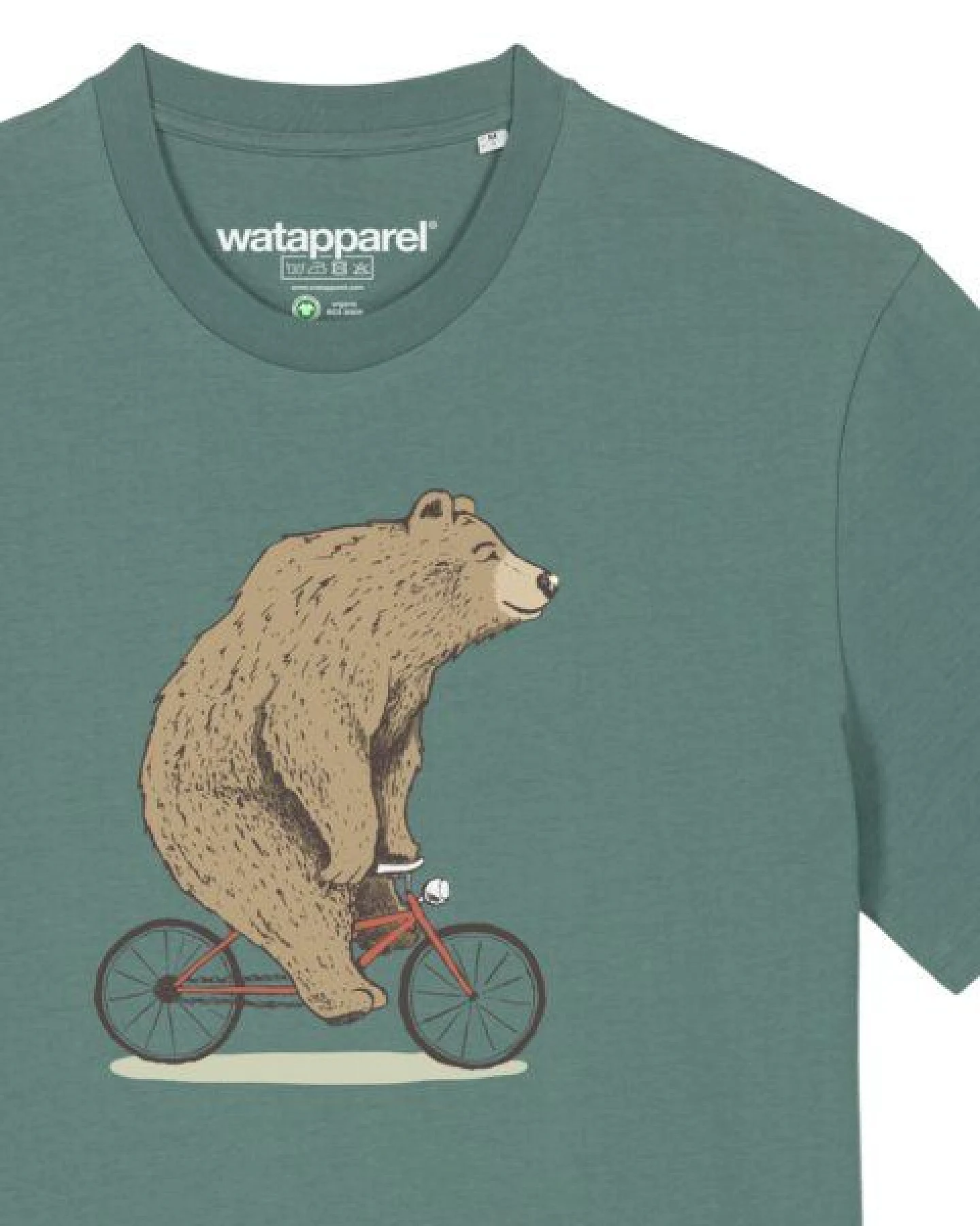 watapparel T-Shirt Unisex Fahrradbär – Ansicht 3