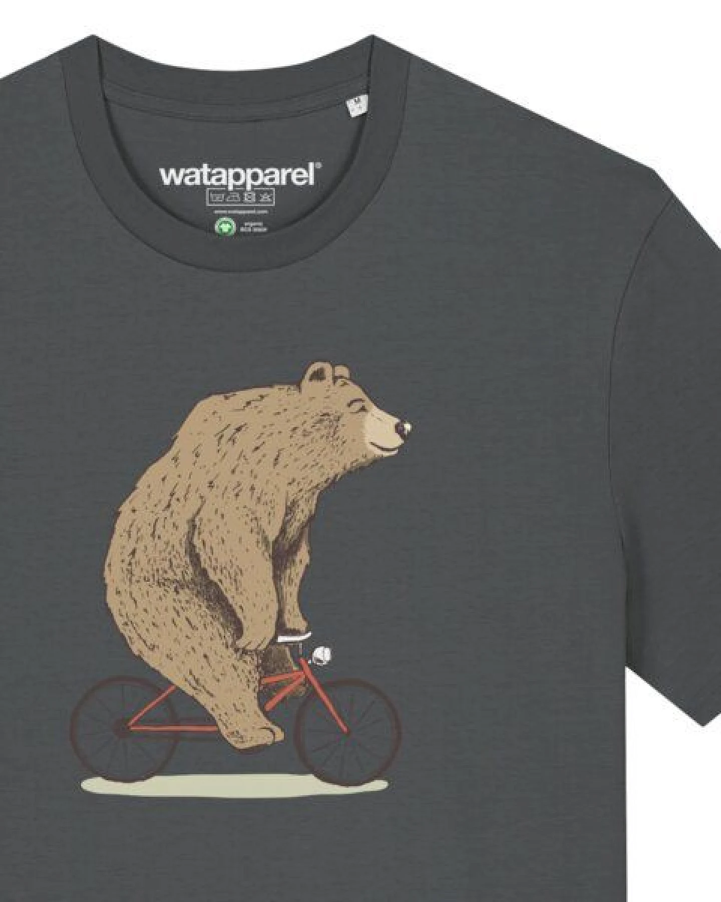 watapparel T-Shirt Unisex Fahrradbär – Ansicht 3