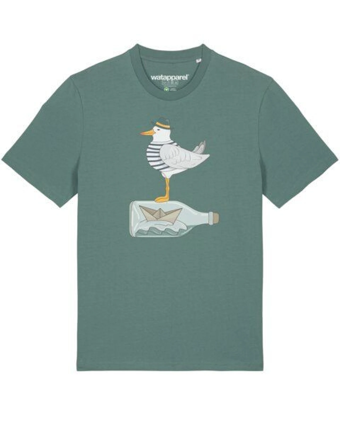 watapparel T-Shirt Unisex Möwe mit Hut – Ansicht 2