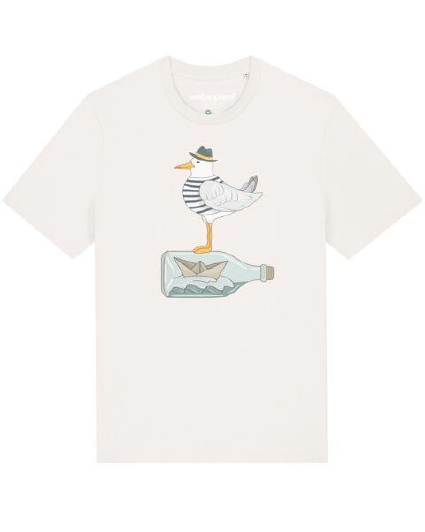 watapparel T-Shirt Unisex Möwe mit Hut – Ansicht 2
