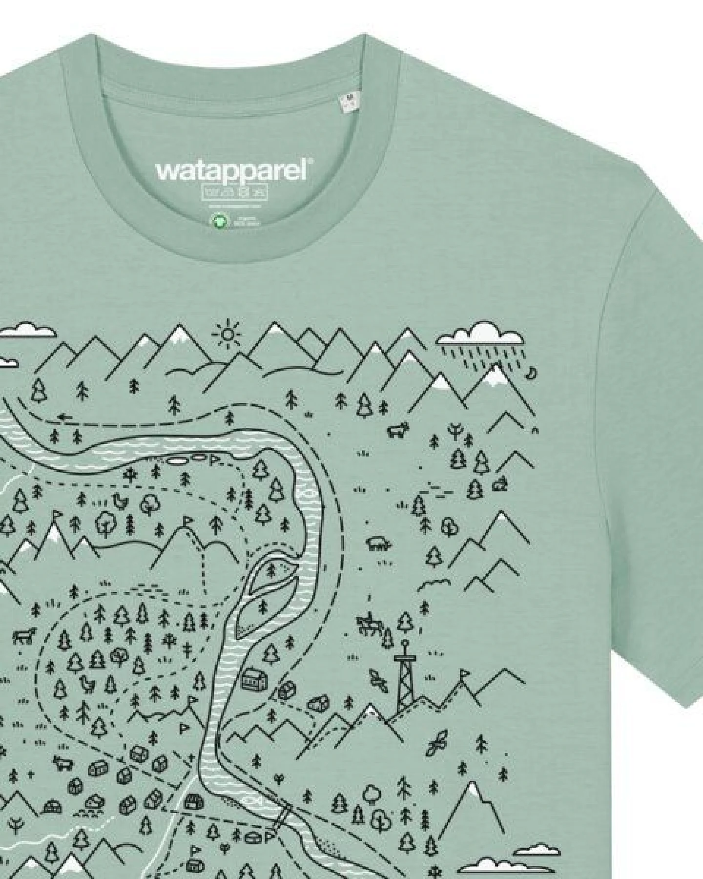 watapparel T-Shirt Unisex Landschaft – Ansicht 3