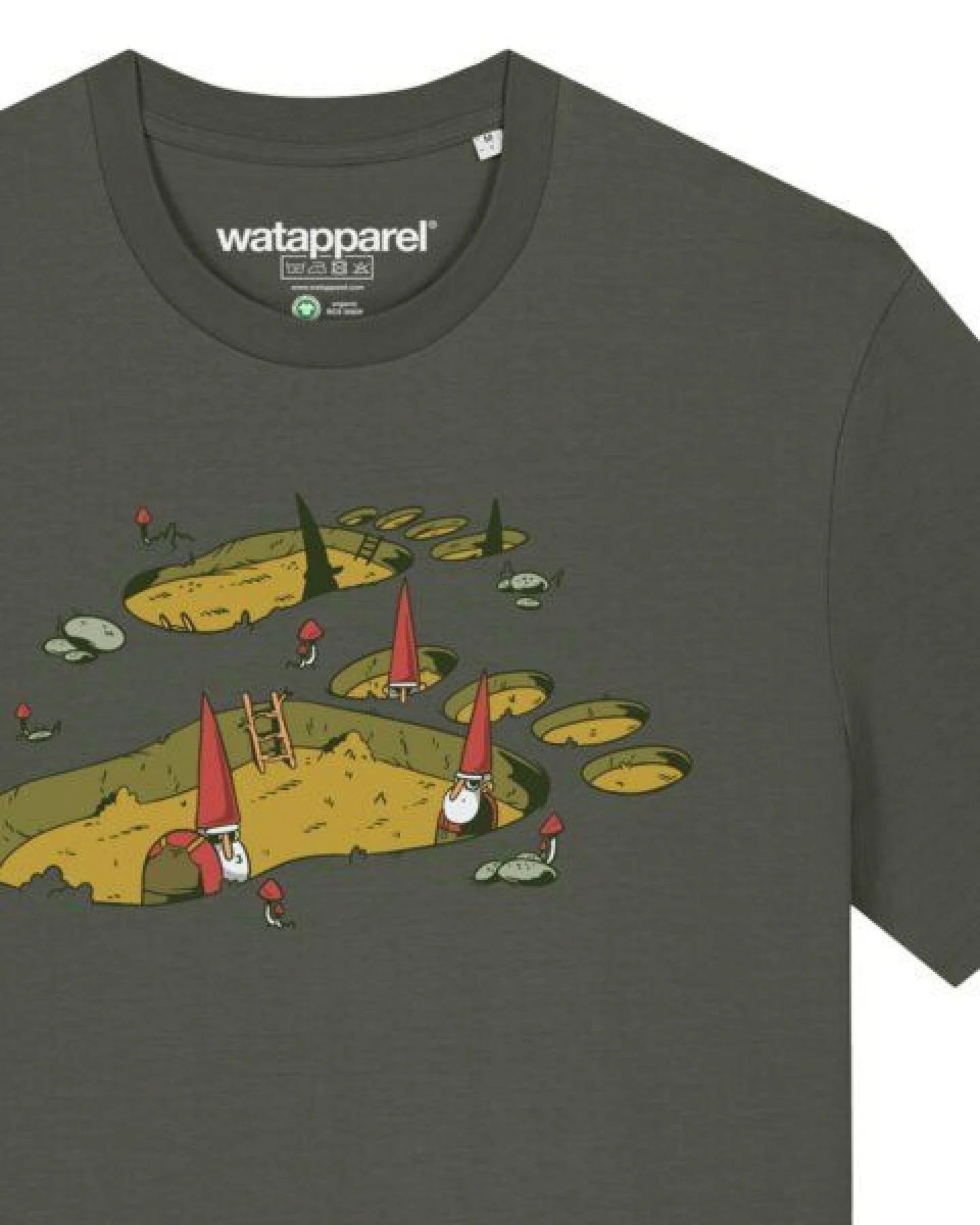 watapparel T-Shirt Unisex Gnome Footprint – Ansicht 3
