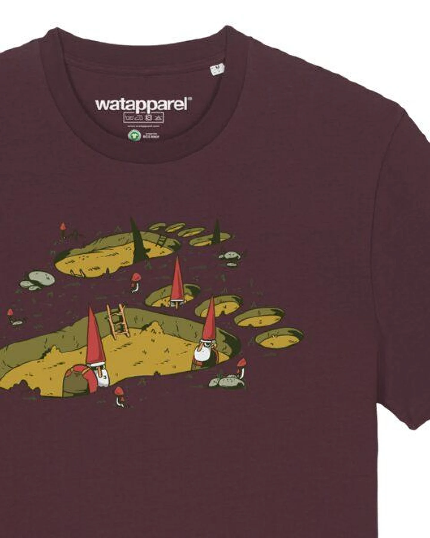 watapparel T-Shirt Unisex Gnome Footprint – Ansicht 3