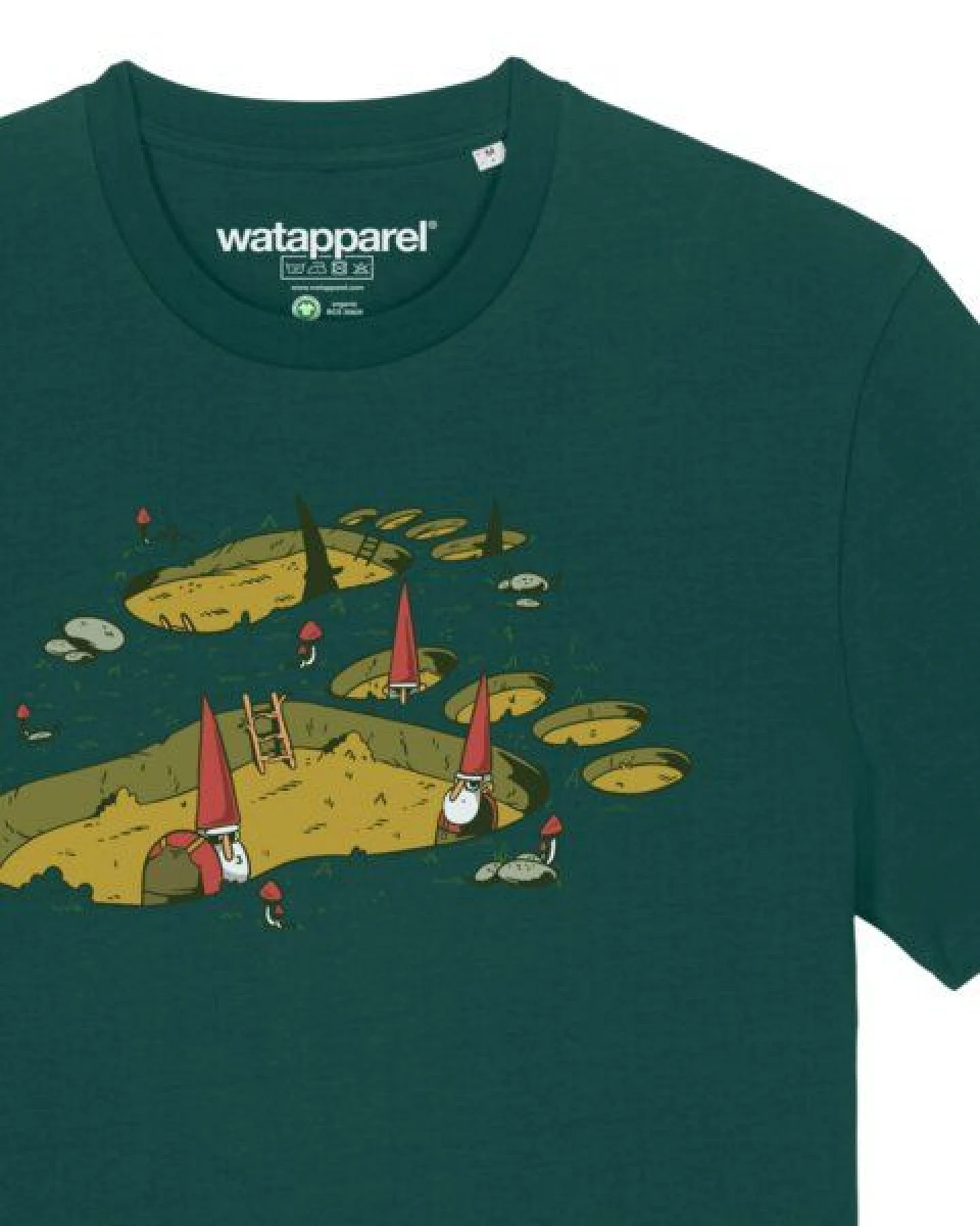 watapparel T-Shirt Unisex Gnome Footprint – Ansicht 3