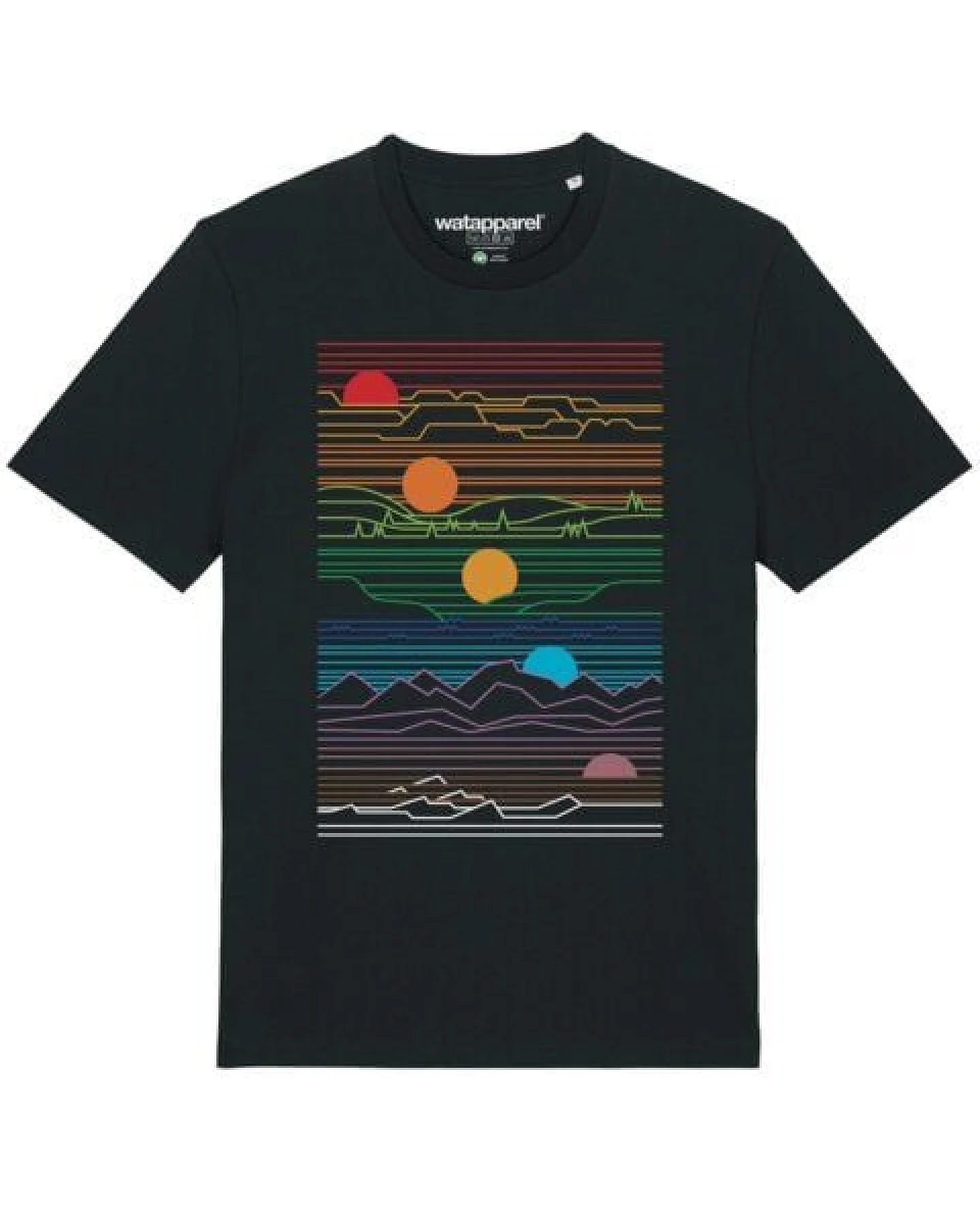 watapparel T-Shirt Unisex Sun And Moon – Ansicht 2