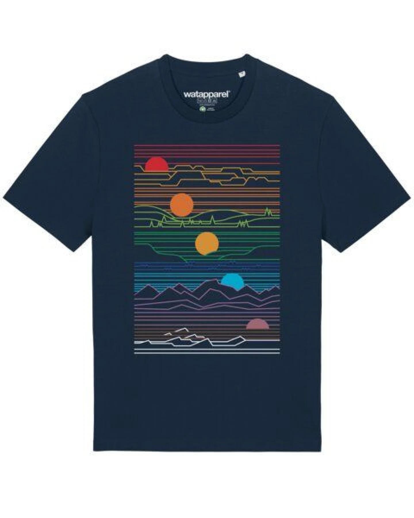 watapparel T-Shirt Unisex Sun And Moon – Ansicht 2