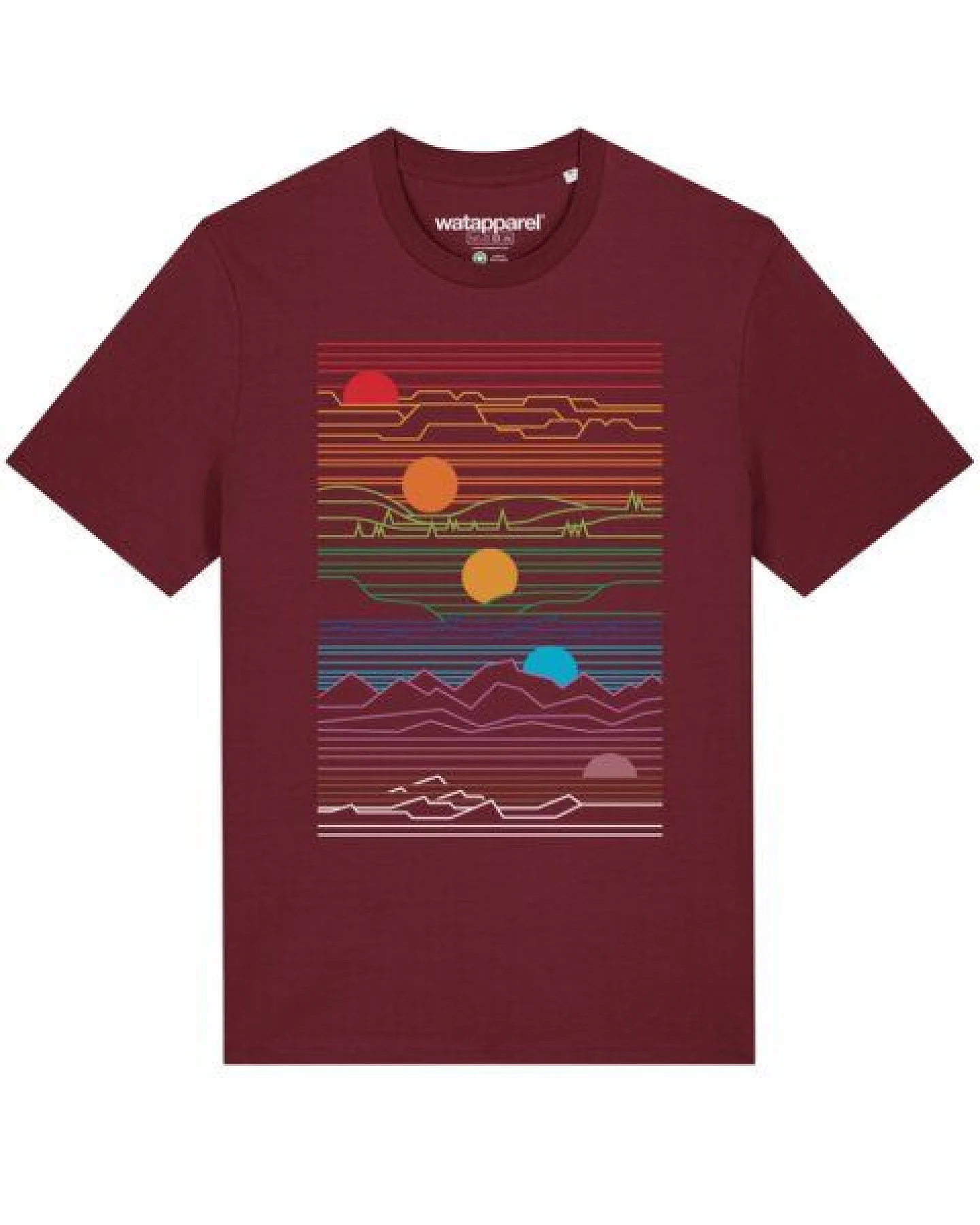 watapparel T-Shirt Unisex Sun And Moon – Ansicht 2