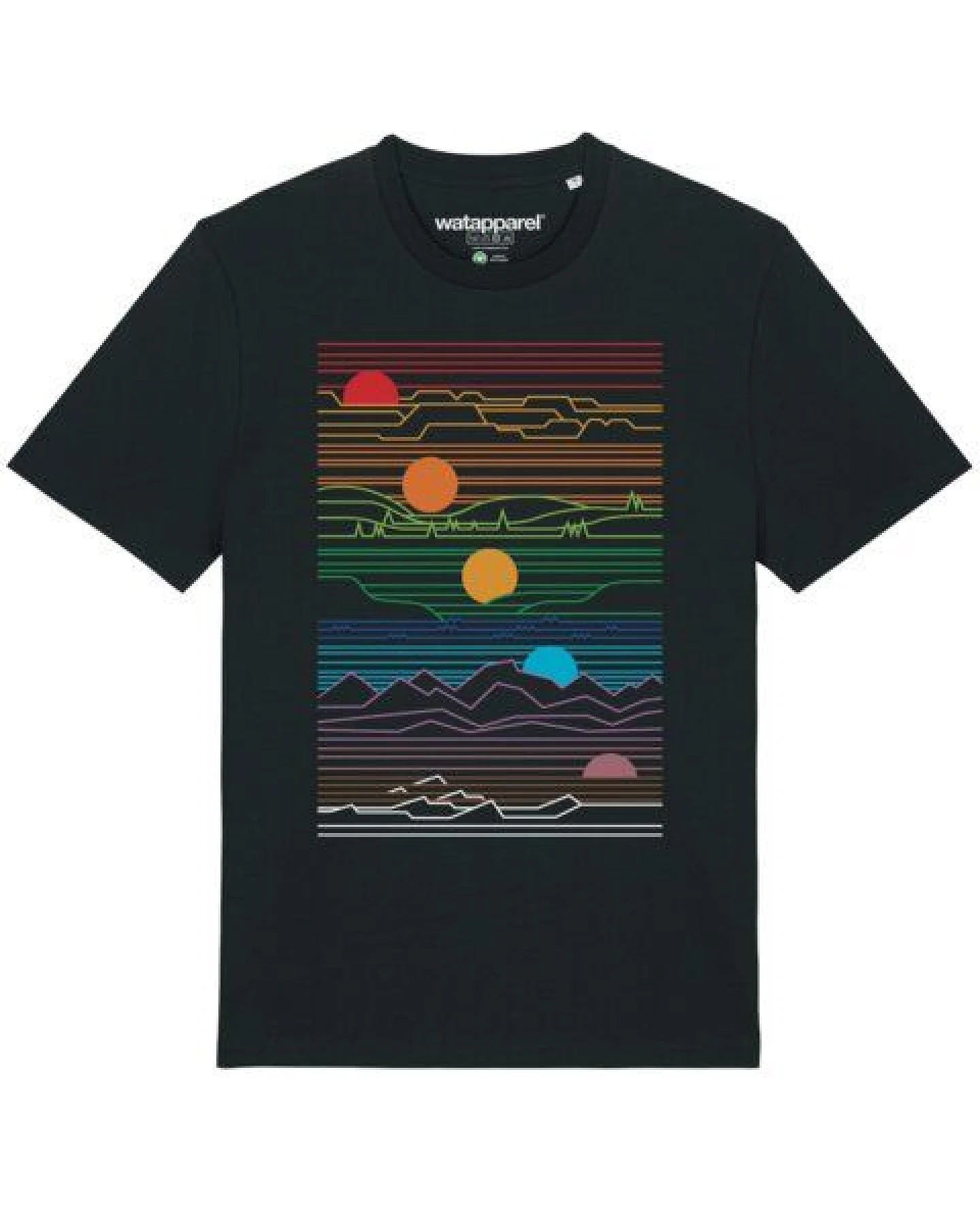 watapparel T-Shirt Unisex Sun And Moon – Ansicht 2