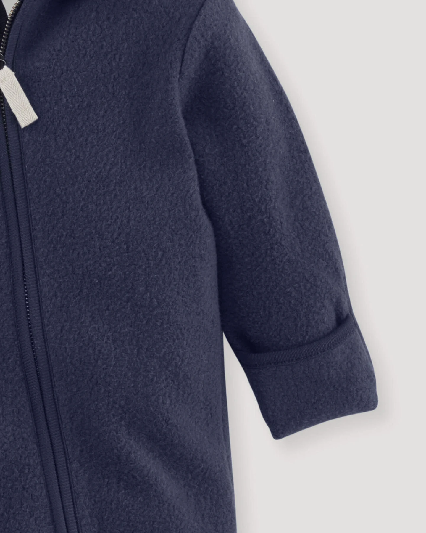 hessnatur Baby Fleece Overall aus Bio-Baumwolle - blau - Größe 74/80 – Ansicht 3