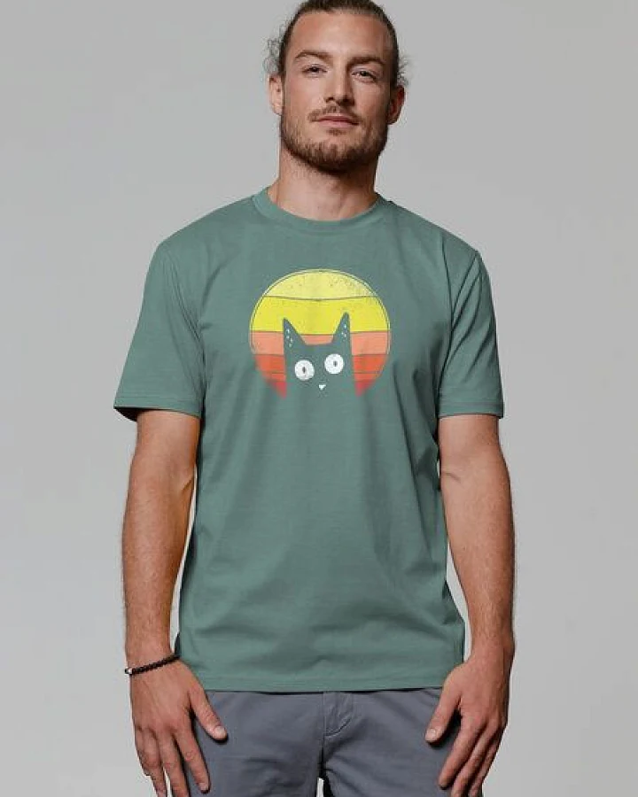 watapparel T-Shirt Unisex Sunset Cat
