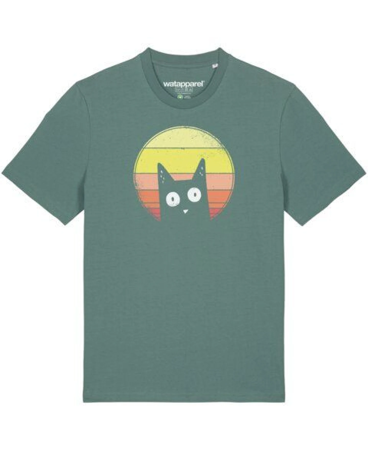watapparel T-Shirt Unisex Sunset Cat – Ansicht 2