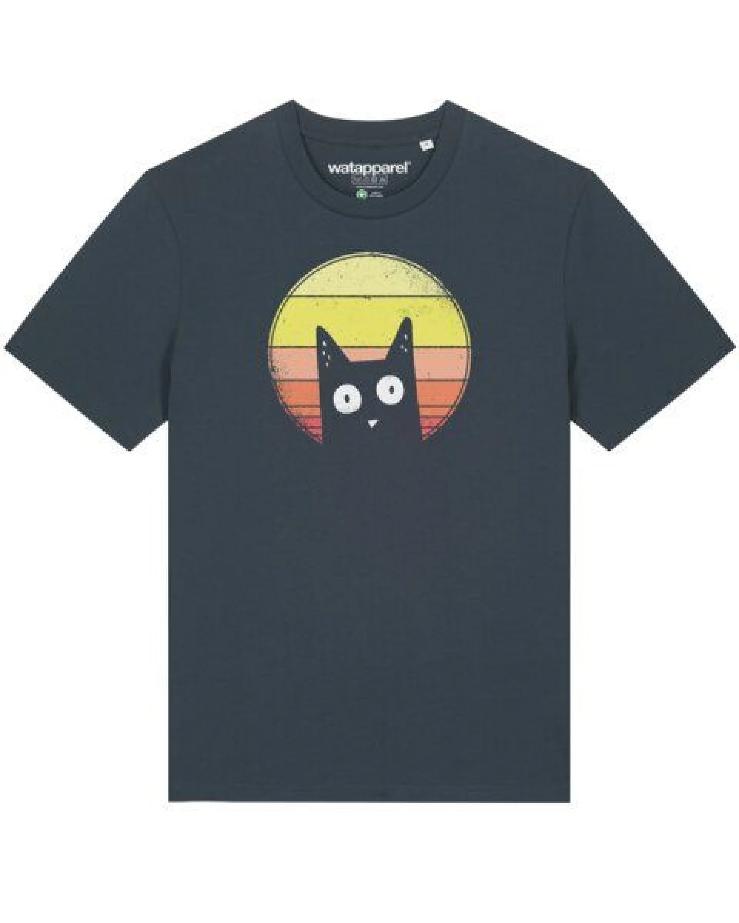 watapparel T-Shirt Unisex Sunset Cat – Ansicht 2