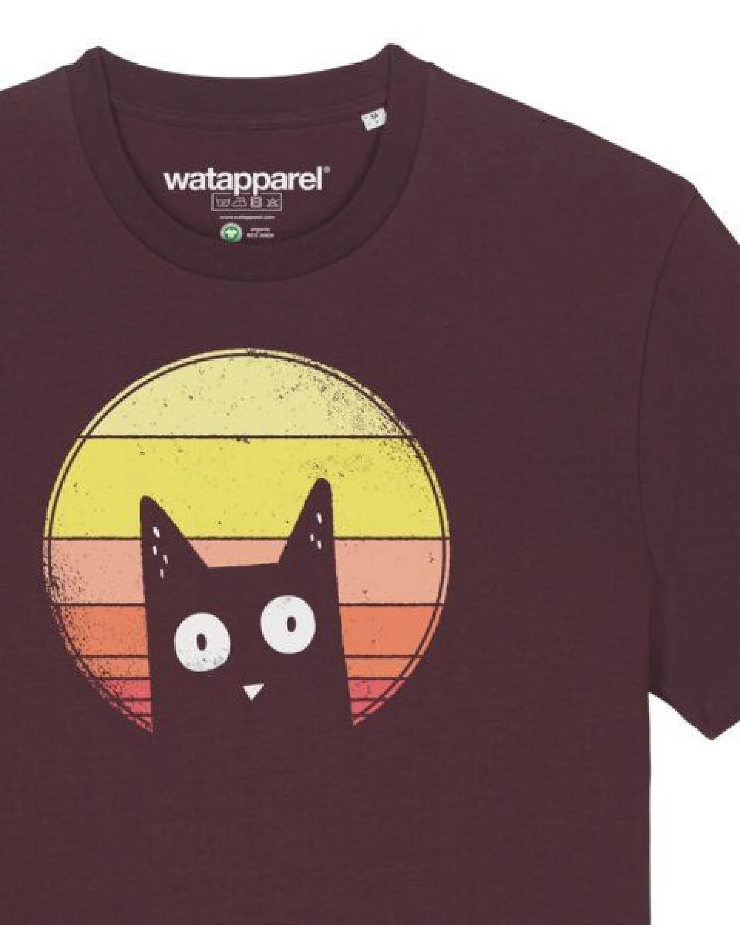 watapparel T-Shirt Unisex Sunset Cat – Ansicht 3