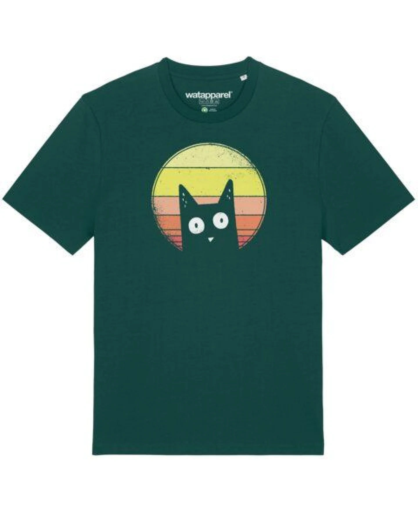 watapparel T-Shirt Unisex Sunset Cat – Ansicht 2
