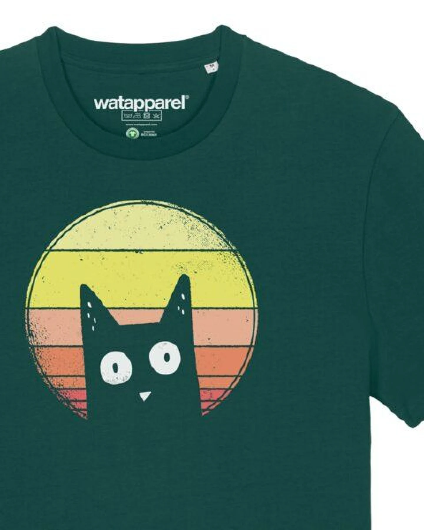 watapparel T-Shirt Unisex Sunset Cat – Ansicht 3