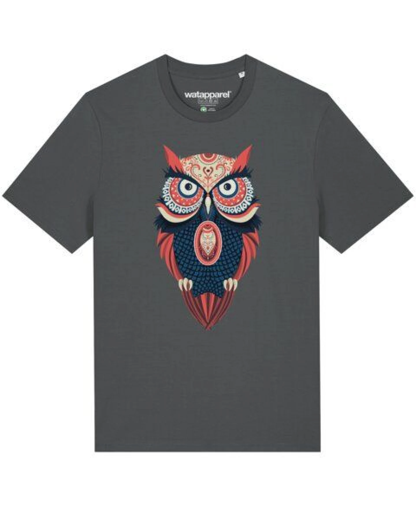 watapparel T-Shirt Unisex Colorful Owl – Ansicht 2