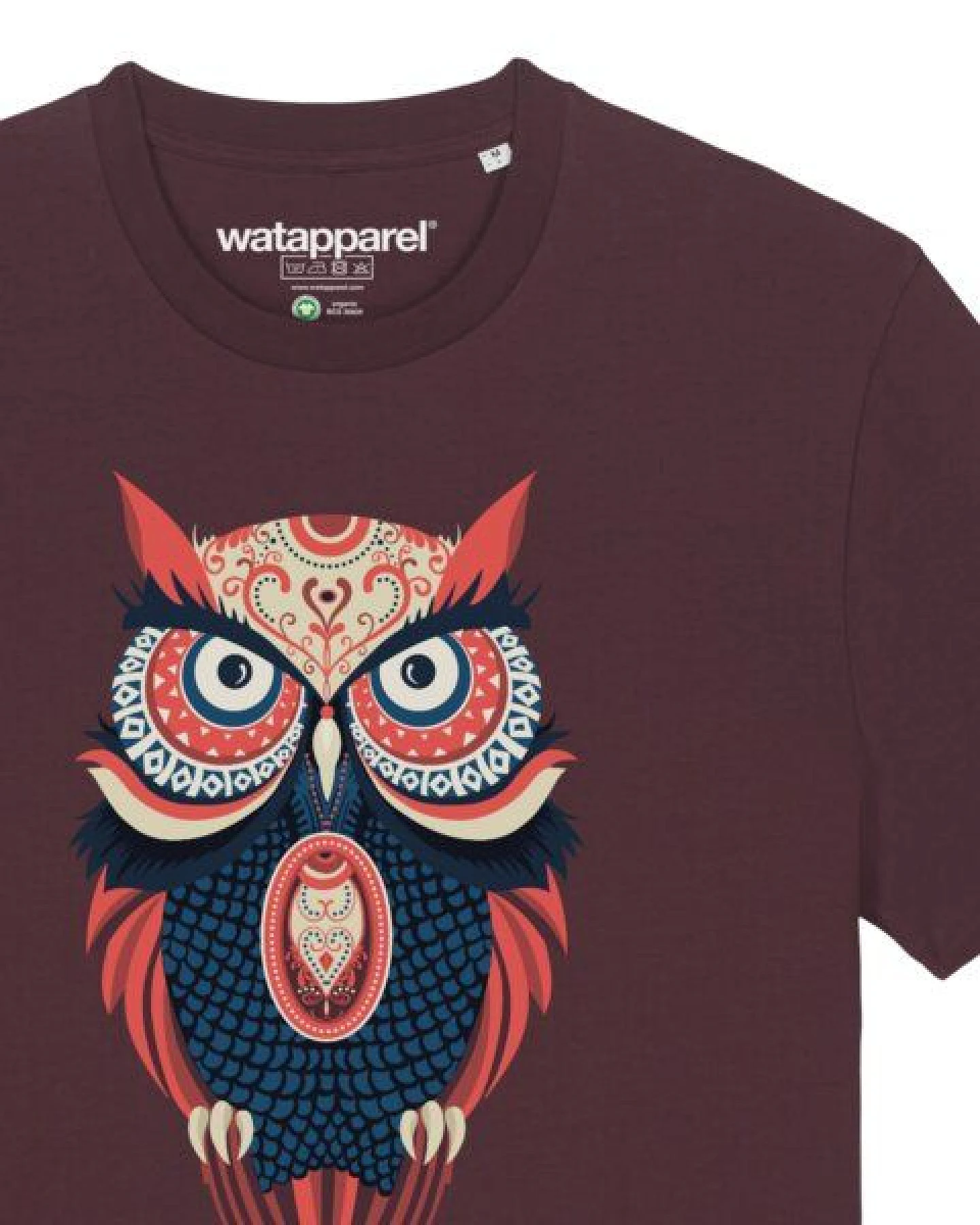 watapparel T-Shirt Unisex Colorful Owl – Ansicht 3