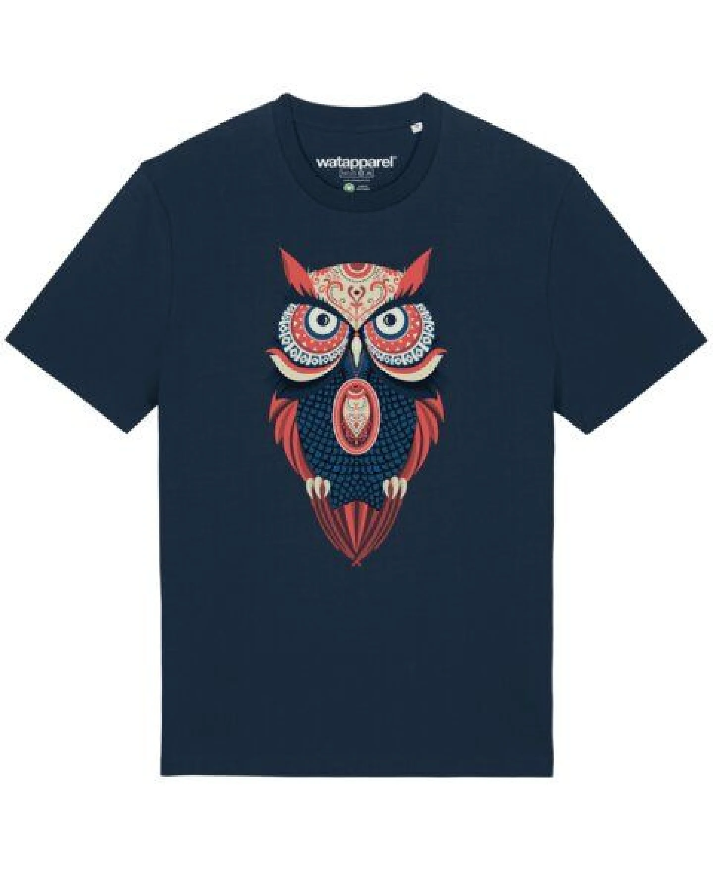 watapparel T-Shirt Unisex Colorful Owl – Ansicht 2