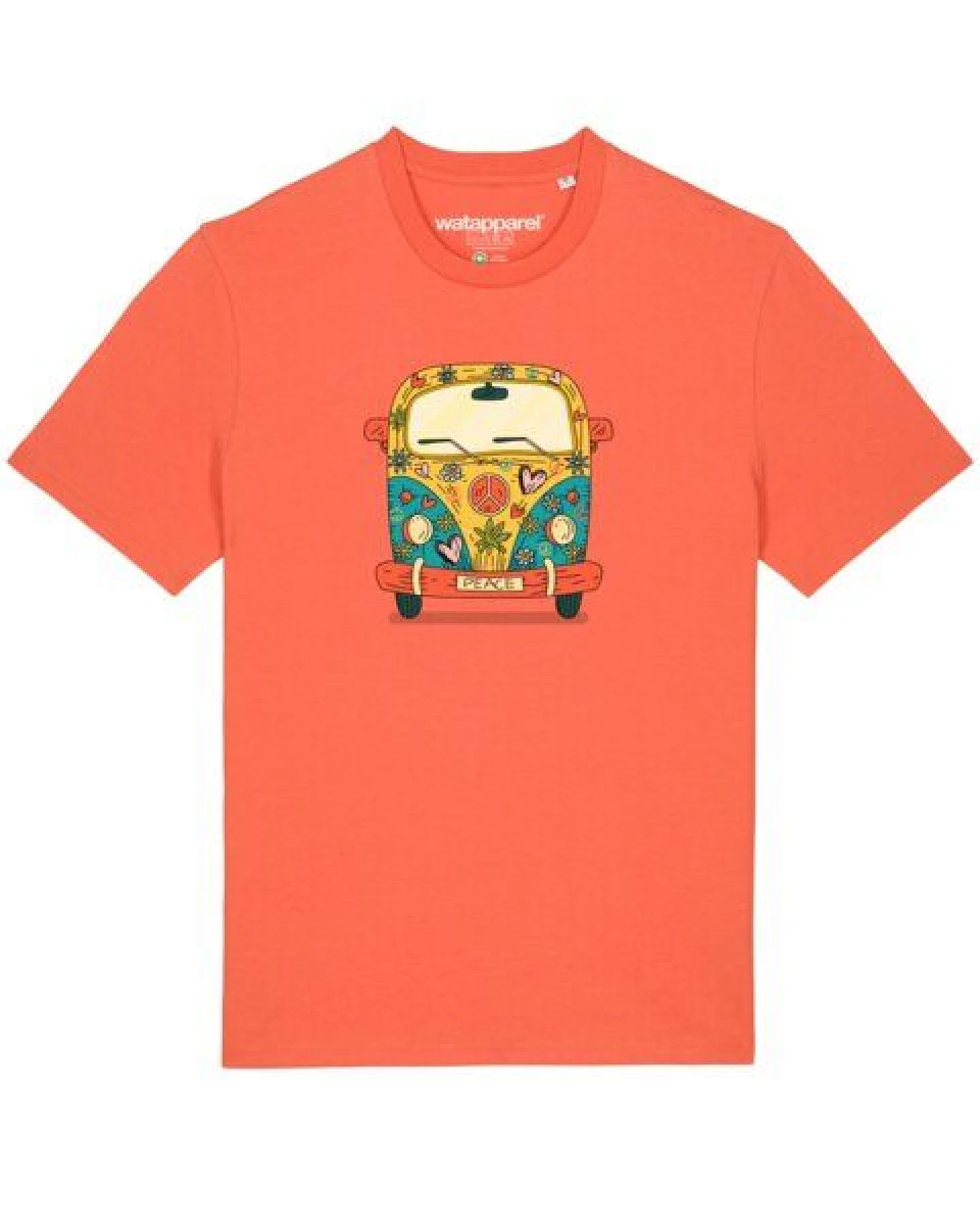 watapparel T-Shirt Unisex Hippies Bus – Ansicht 2