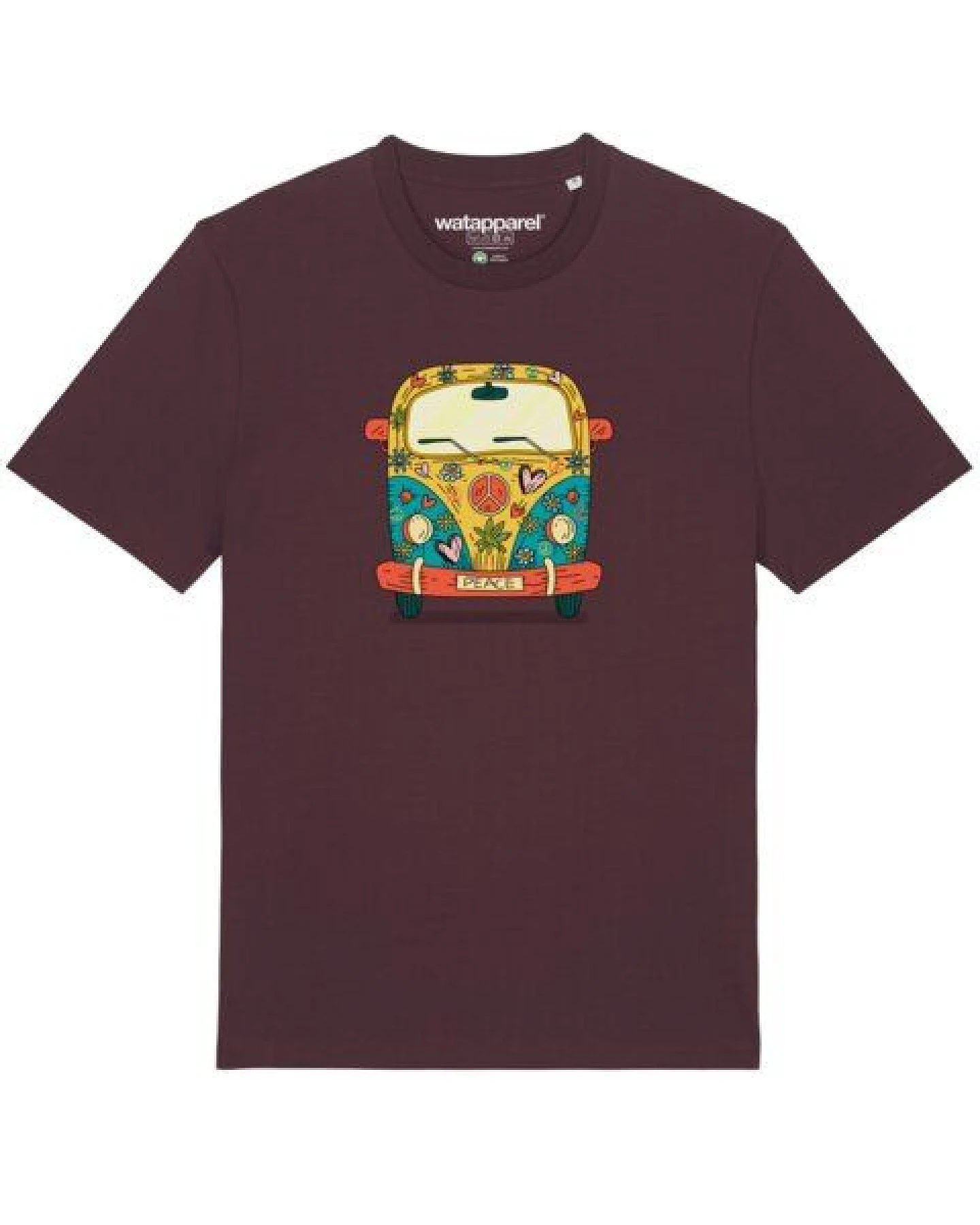 watapparel T-Shirt Unisex Hippies Bus – Ansicht 2