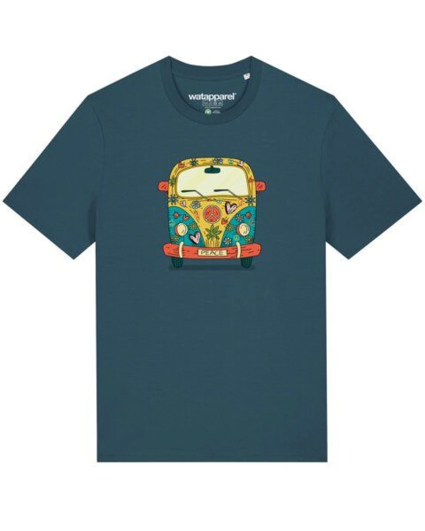watapparel T-Shirt Unisex Hippies Bus – Ansicht 2