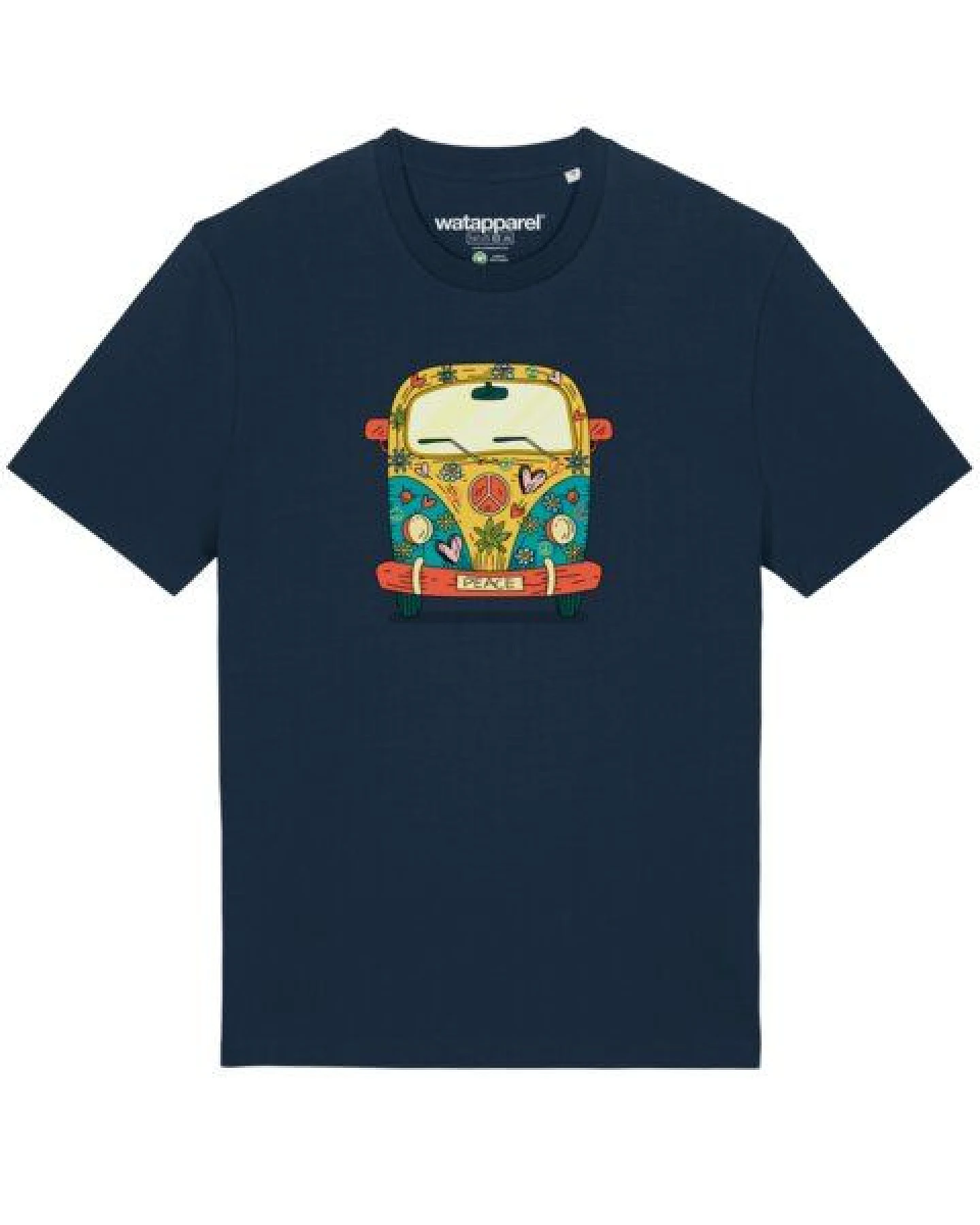 watapparel T-Shirt Unisex Hippies Bus – Ansicht 2