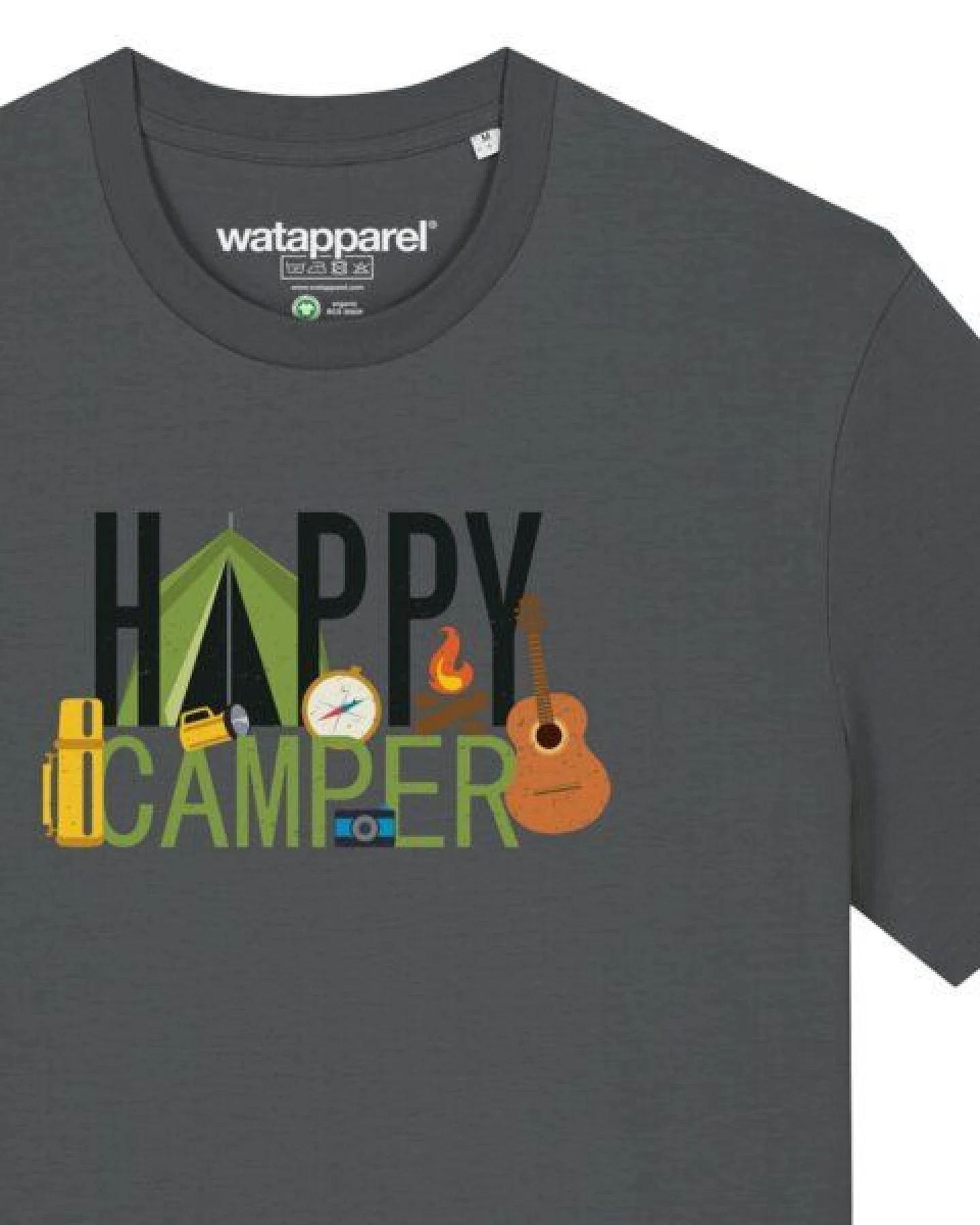 watapparel T-Shirt Unisex Happy Camper – Ansicht 3