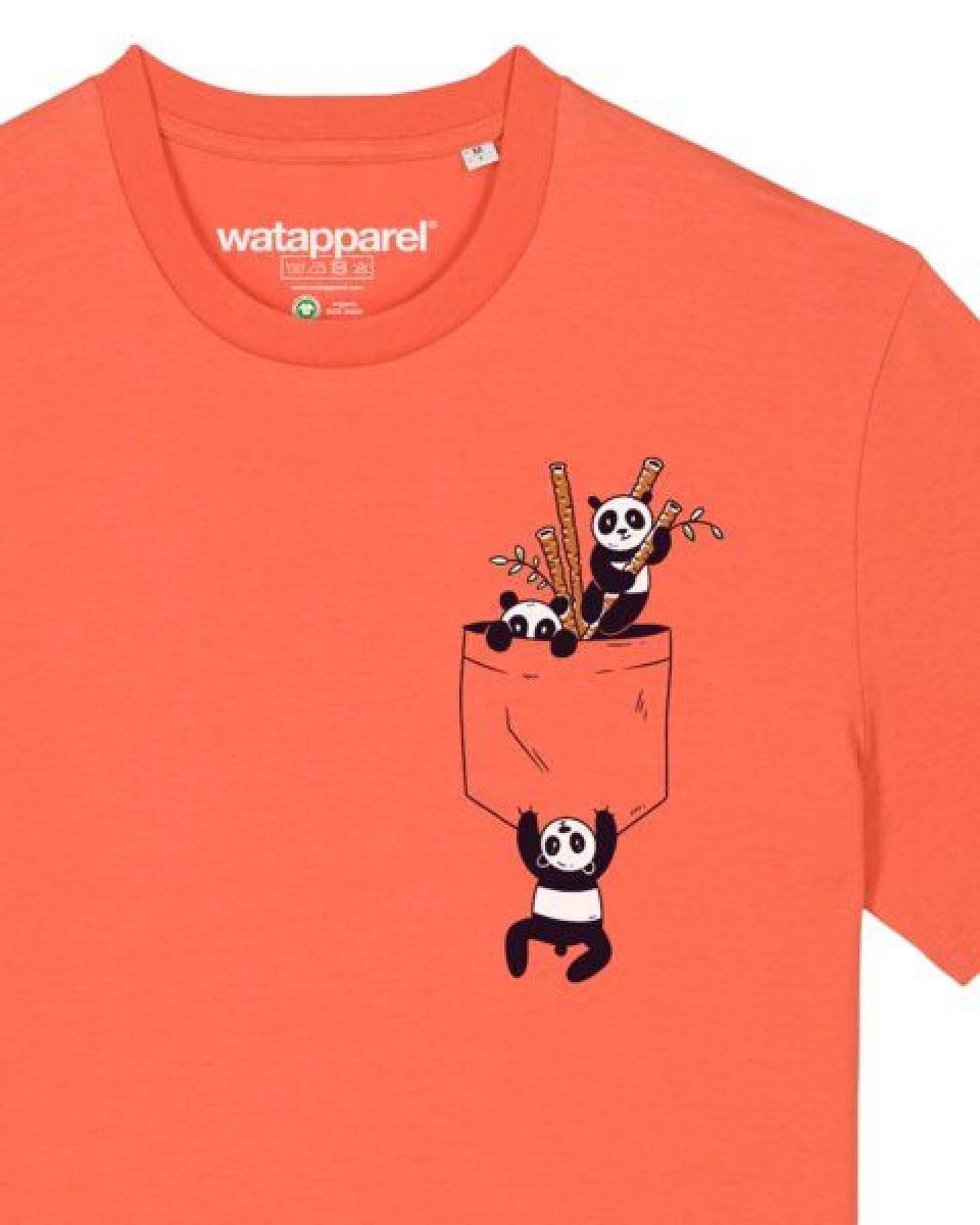 watapparel T-Shirt Unisex Pocket Pandas – Ansicht 3