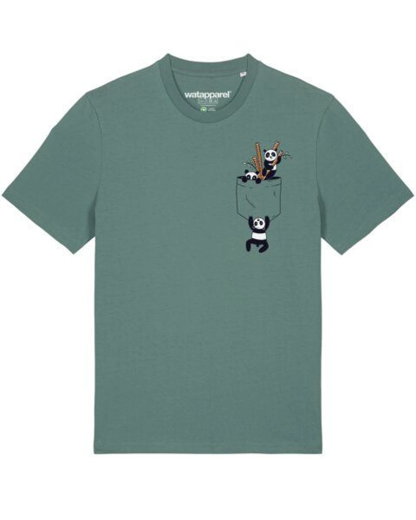 watapparel T-Shirt Unisex Pocket Pandas – Ansicht 2