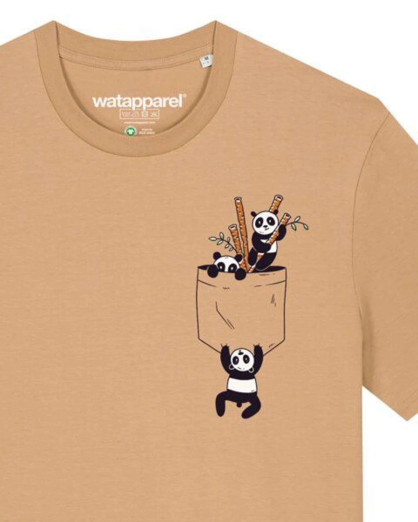 watapparel T-Shirt Unisex Pocket Pandas – Ansicht 3