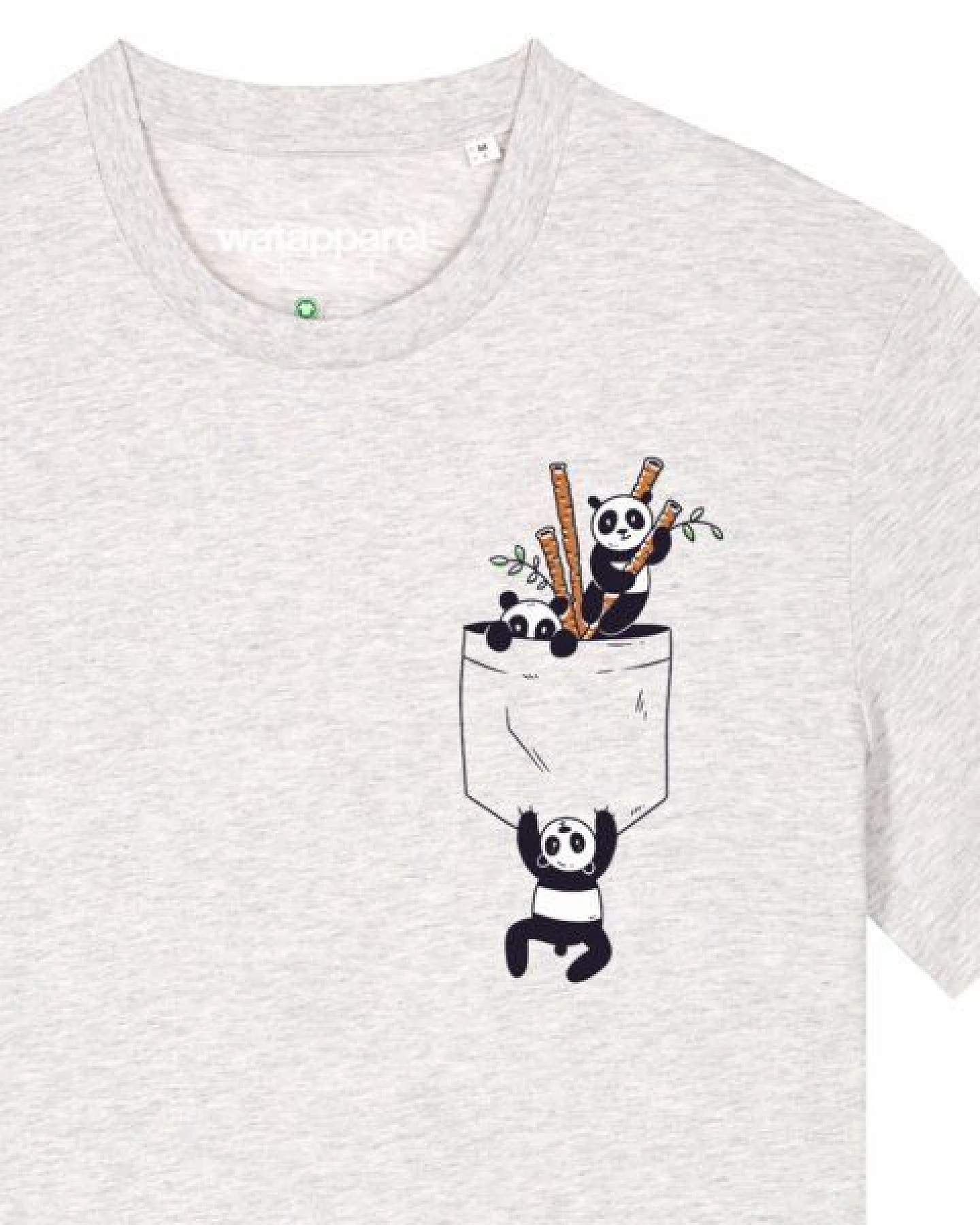 watapparel T-Shirt Unisex Pocket Pandas – Ansicht 3