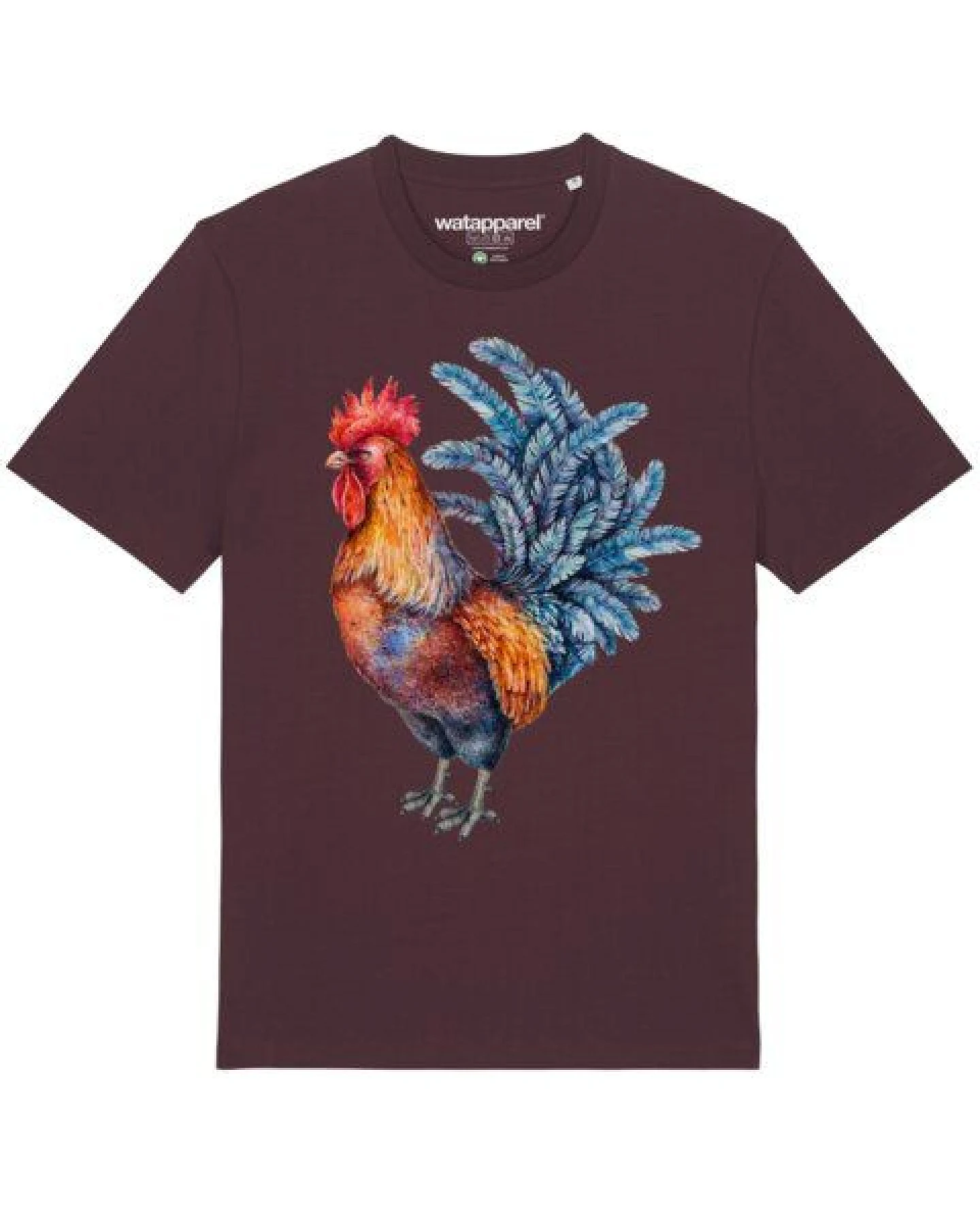 watapparel T-Shirt Unisex Grimmiger Gockel – Ansicht 2