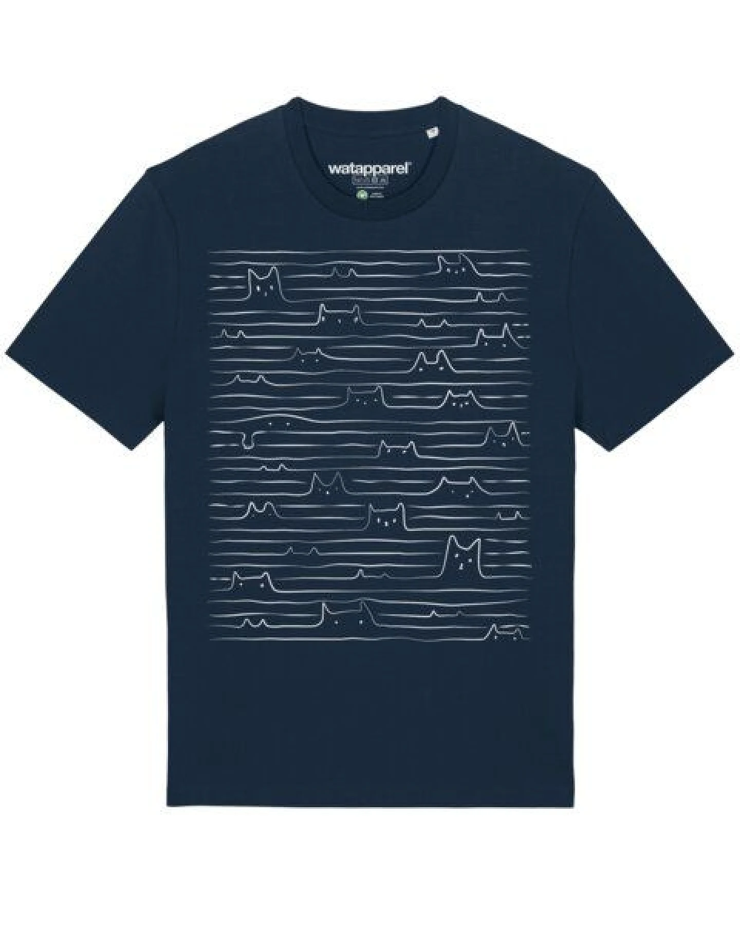 watapparel T-Shirt Unisex Doodle Cats – Ansicht 2