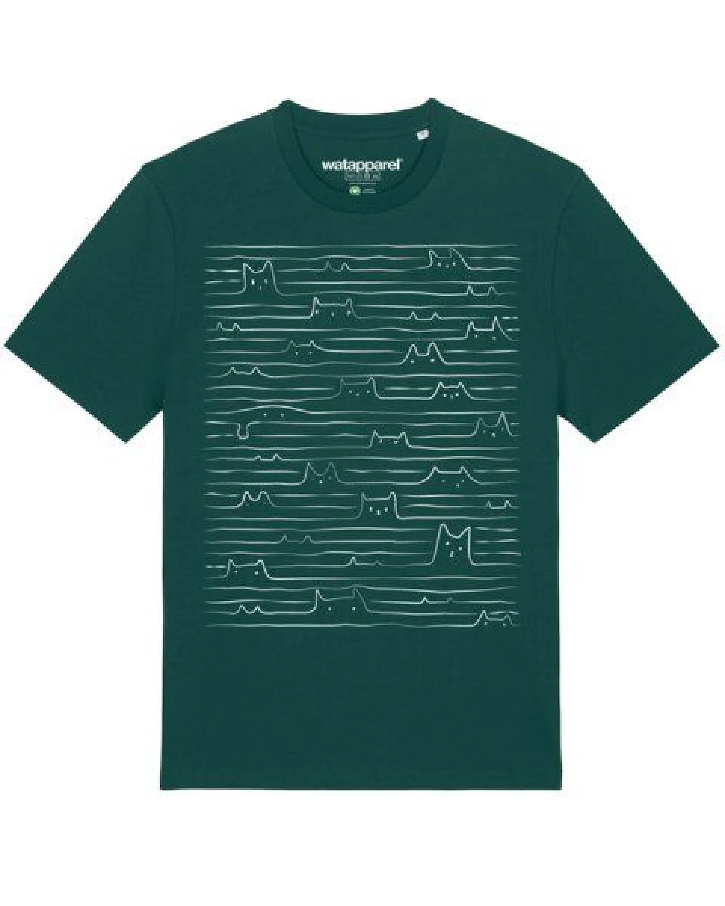 watapparel T-Shirt Unisex Doodle Cats – Ansicht 2