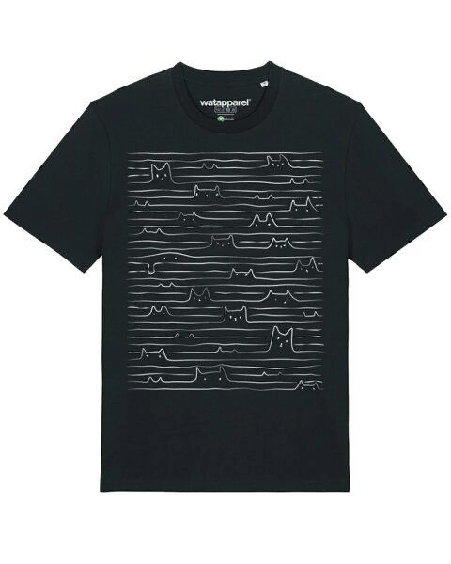 watapparel T-Shirt Unisex Doodle Cats – Ansicht 2