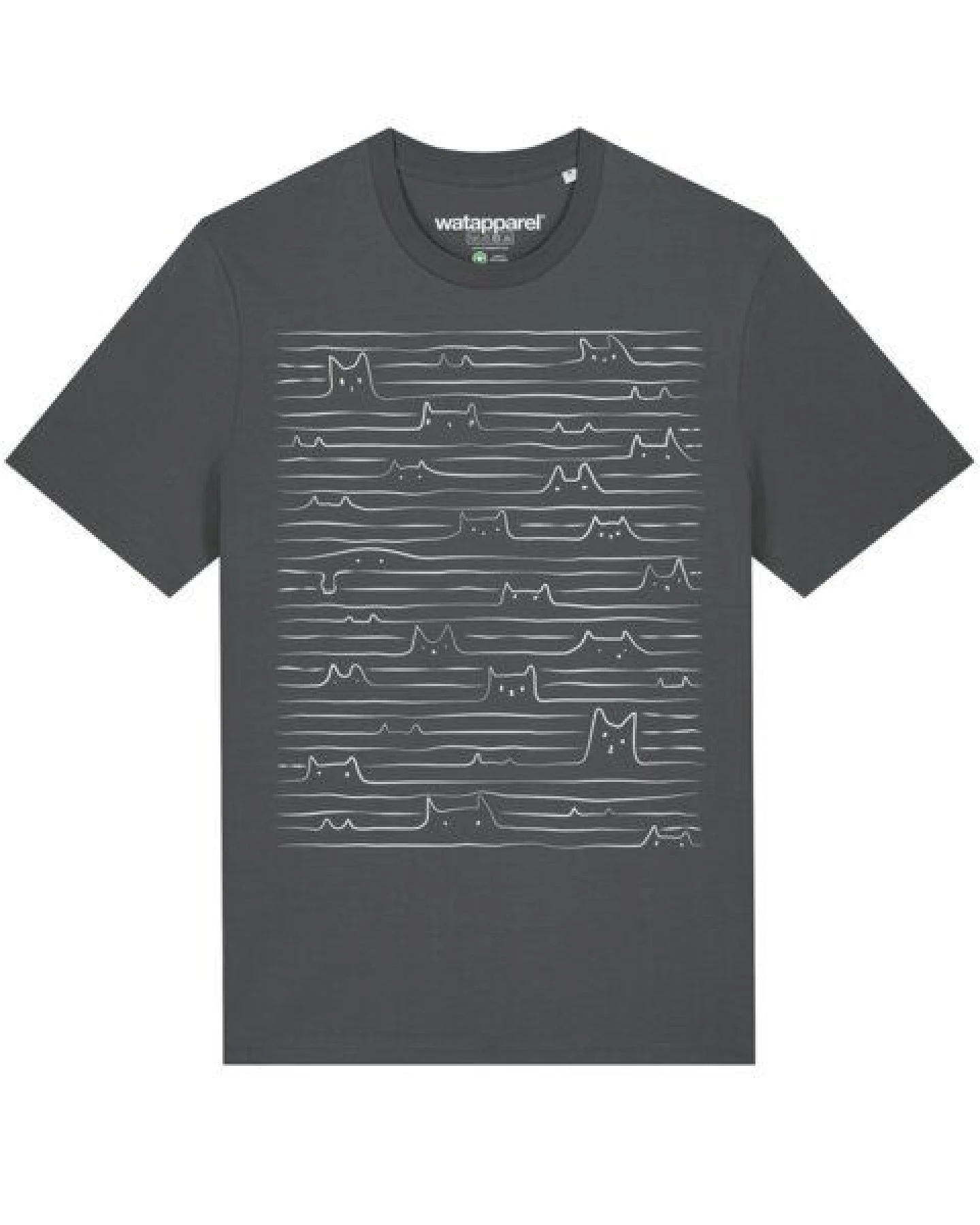 watapparel T-Shirt Unisex Doodle Cats – Ansicht 2