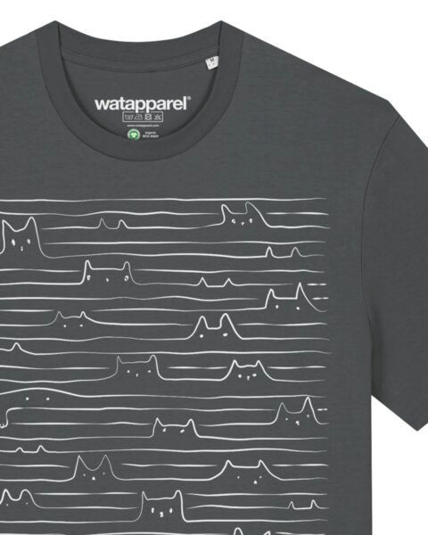 watapparel T-Shirt Unisex Doodle Cats – Ansicht 3