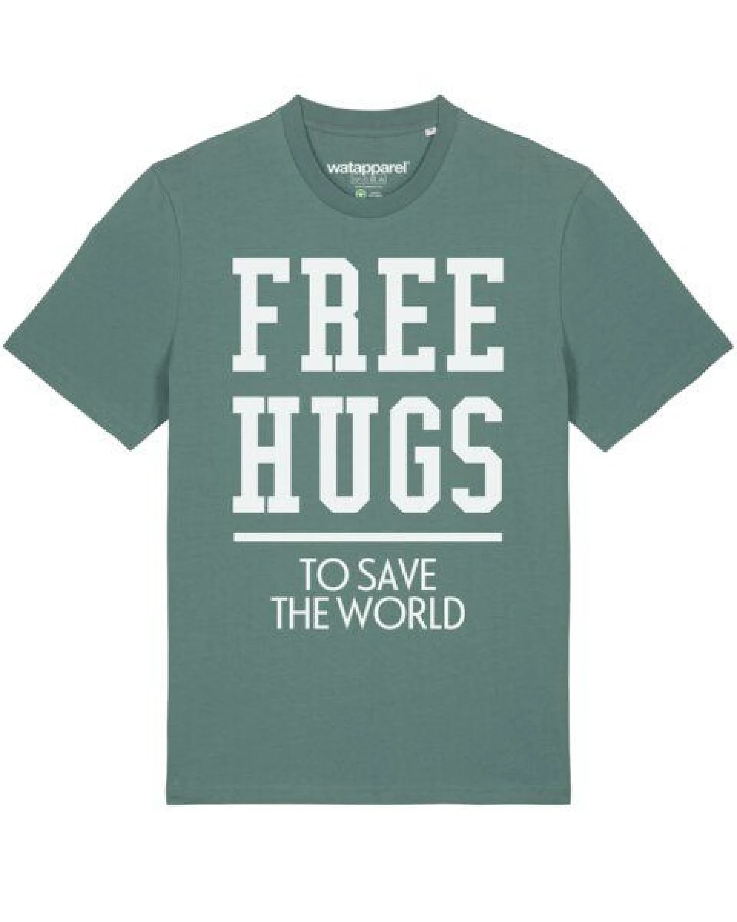 watapparel T-Shirt Unisex Free hugs to save the world – Ansicht 2