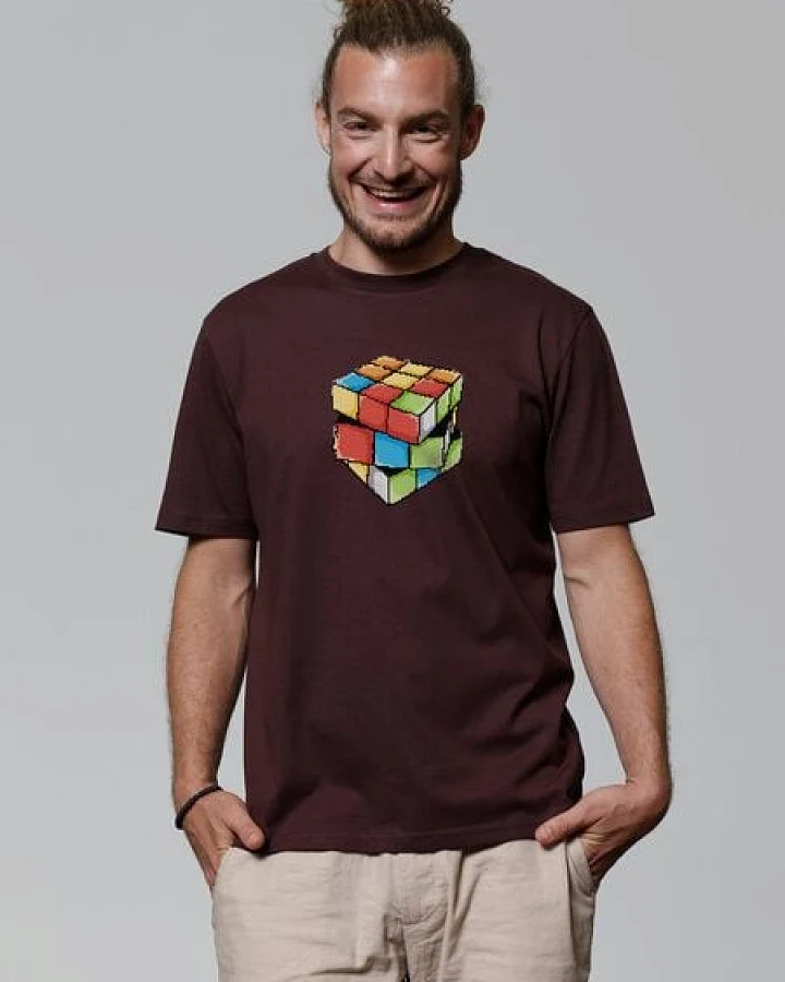 watapparel T-Shirt Unisex Pixel Zauberwürfel