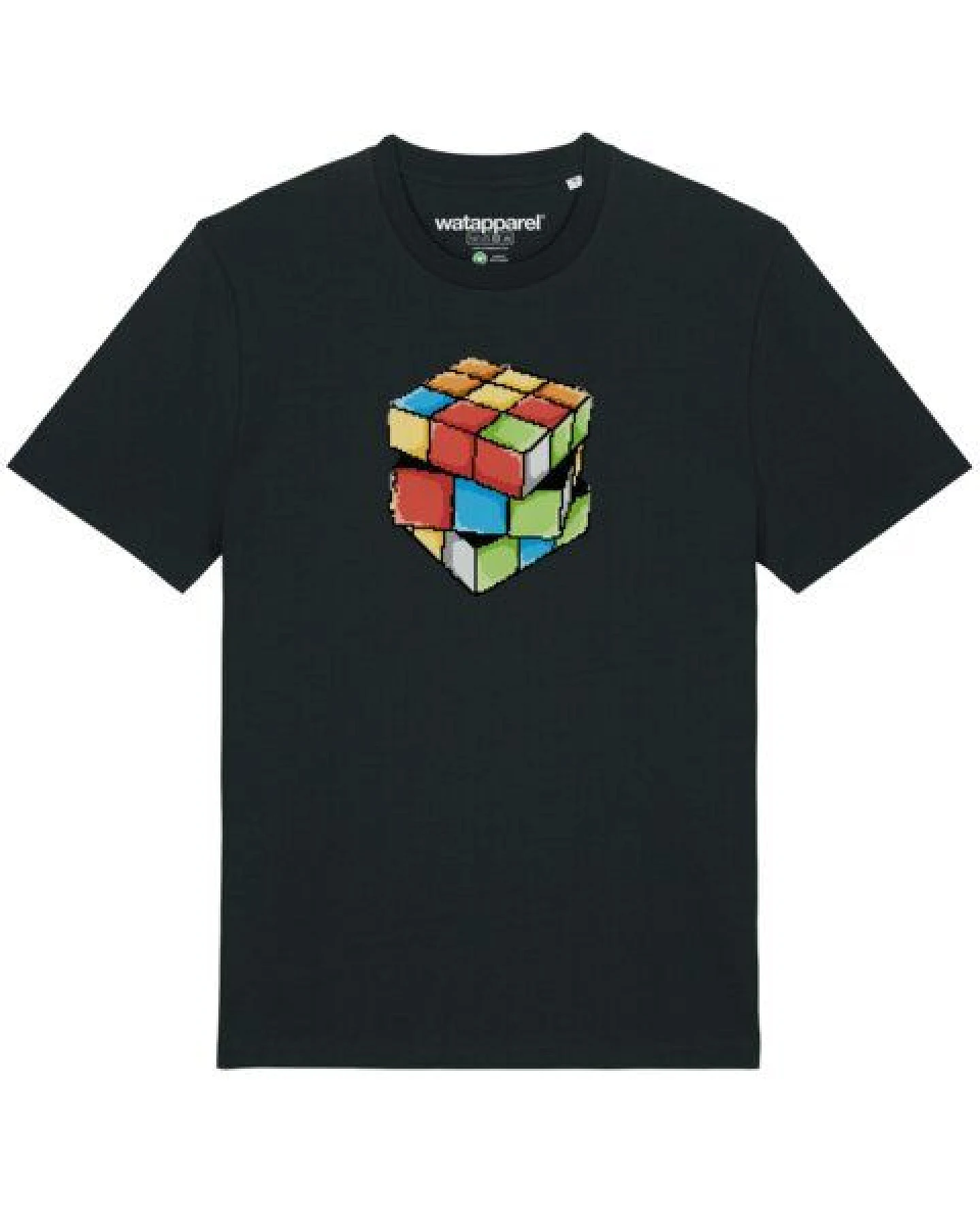 watapparel T-Shirt Unisex Pixel Zauberwürfel – Ansicht 2