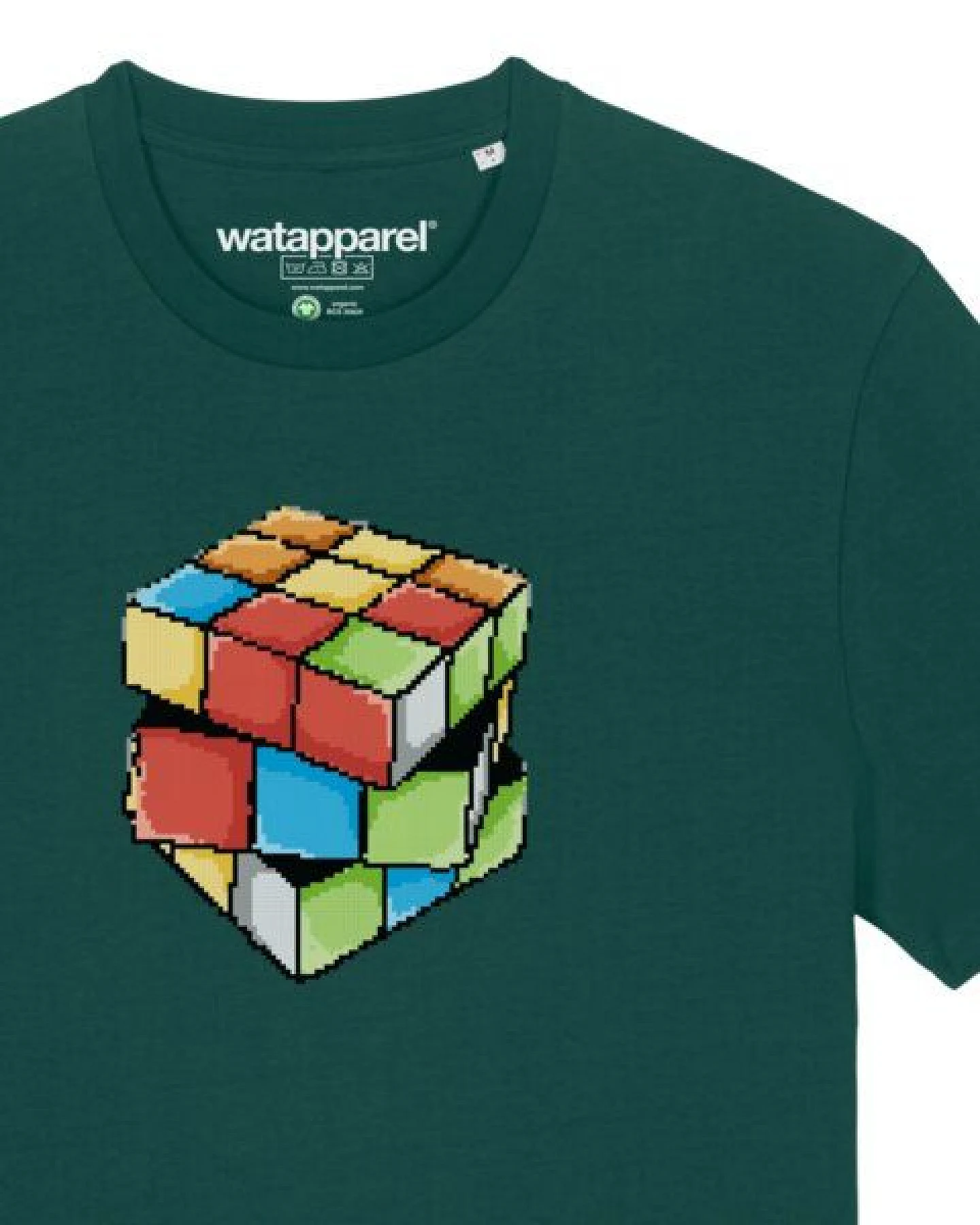 watapparel T-Shirt Unisex Pixel Zauberwürfel – Ansicht 3