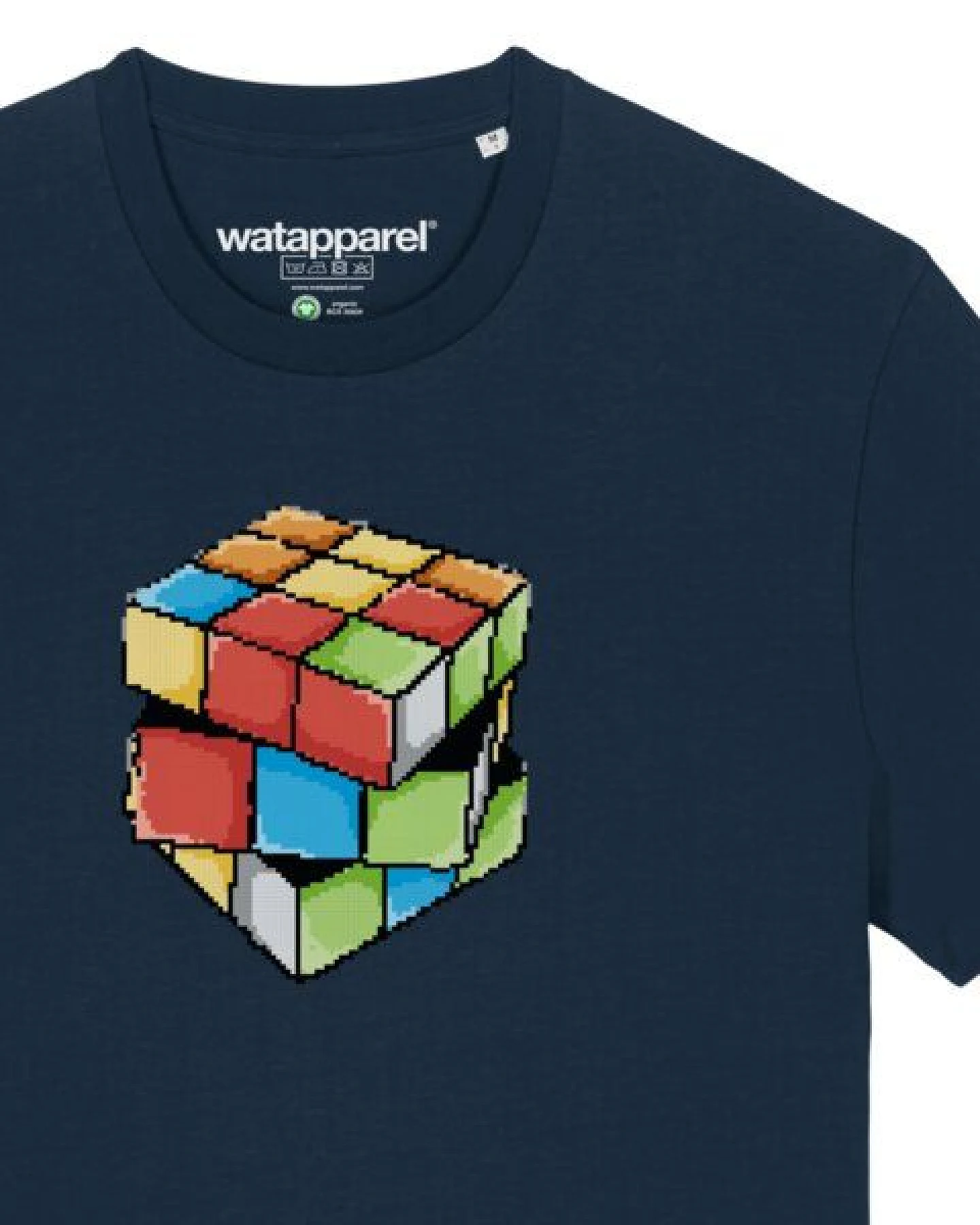 watapparel T-Shirt Unisex Pixel Zauberwürfel – Ansicht 3