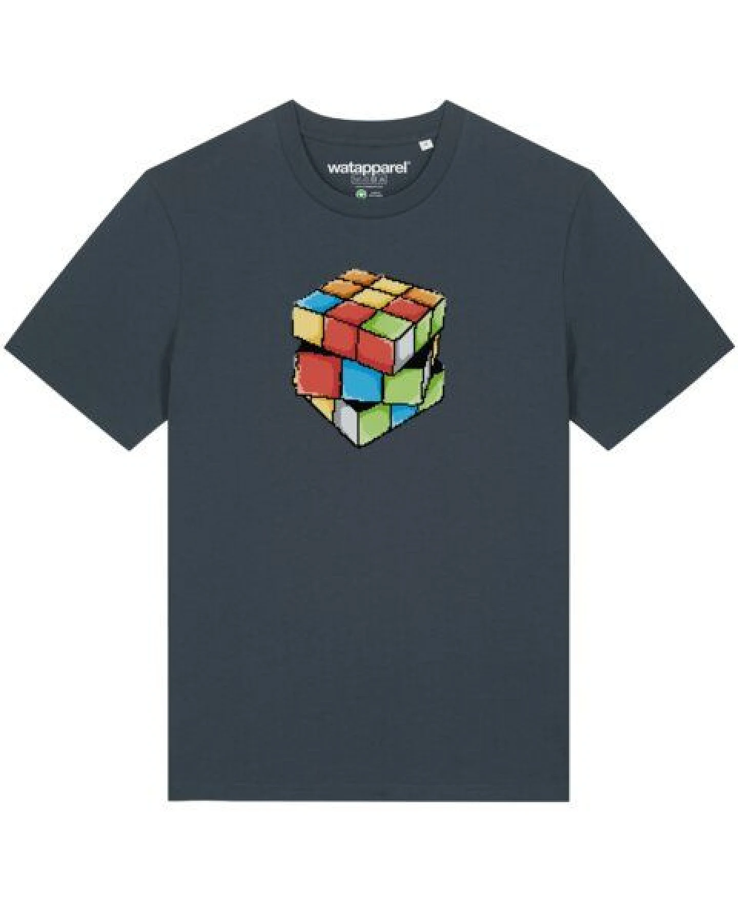 watapparel T-Shirt Unisex Pixel Zauberwürfel – Ansicht 2