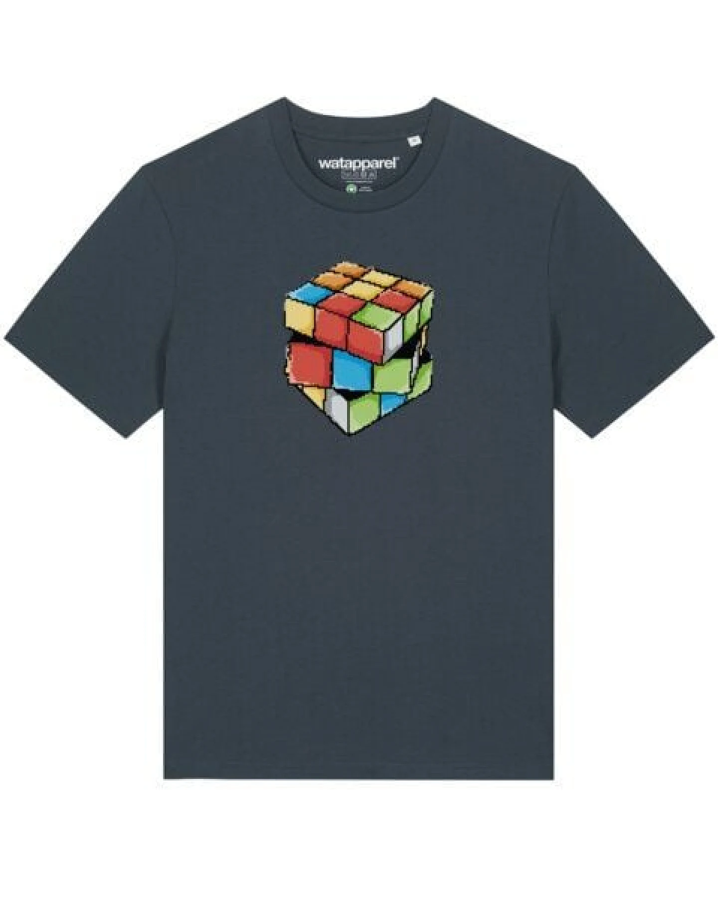 watapparel T-Shirt Unisex Pixel Zauberwürfel – Ansicht 2