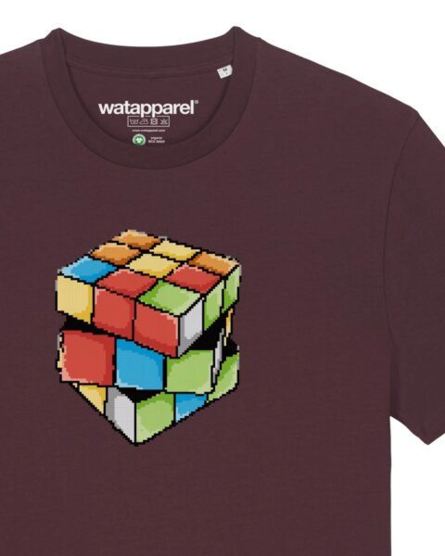 watapparel T-Shirt Unisex Pixel Zauberwürfel – Ansicht 3