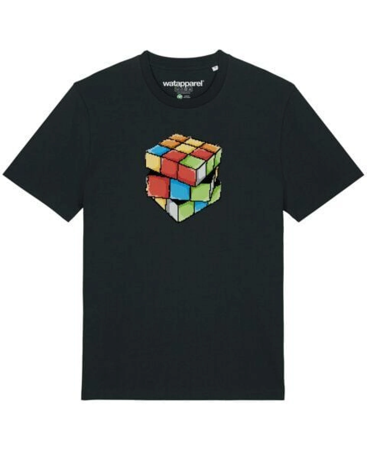 watapparel T-Shirt Unisex Pixel Zauberwürfel – Ansicht 2