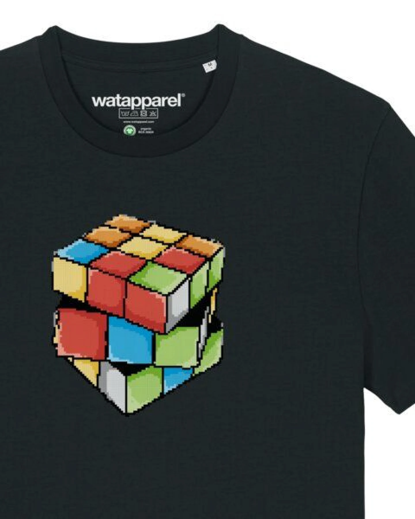 watapparel T-Shirt Unisex Pixel Zauberwürfel – Ansicht 3