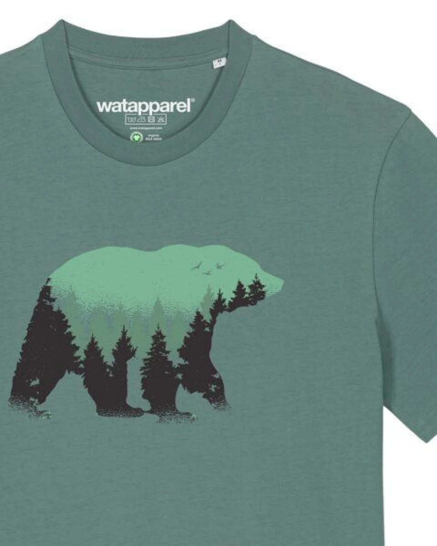 watapparel T-Shirt Unisex Waldbär – Ansicht 3